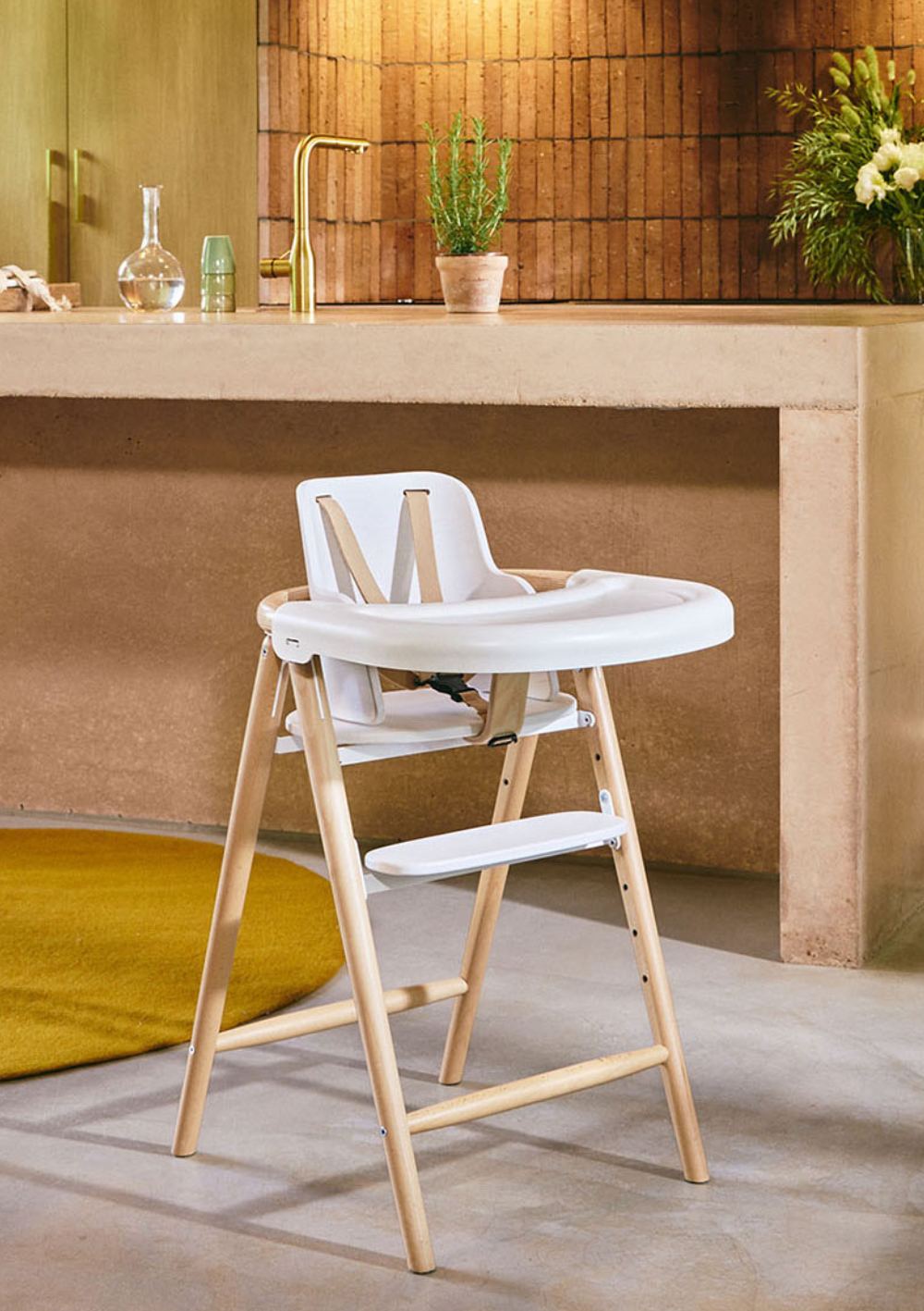 Charlie Crane Hochstuhl 'Tobo' white mit Baby-Set & Tablett