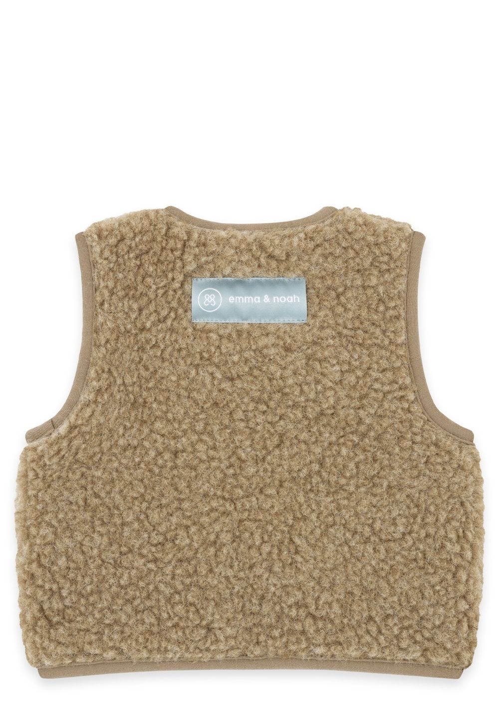 emma & noah Merino Teddy Weste Essential Taupe