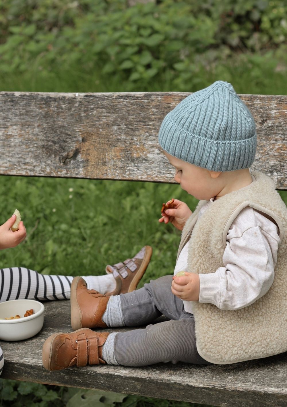 emma & noah Merino Teddy Weste Essential Beige