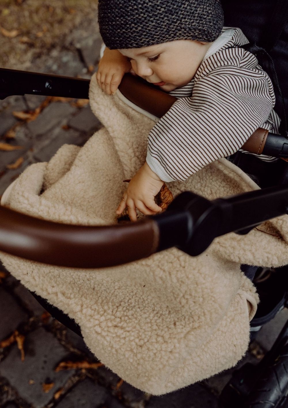 emma & noah Merino Teddy Kuscheldecke Essential Beige 95 x 75 cm