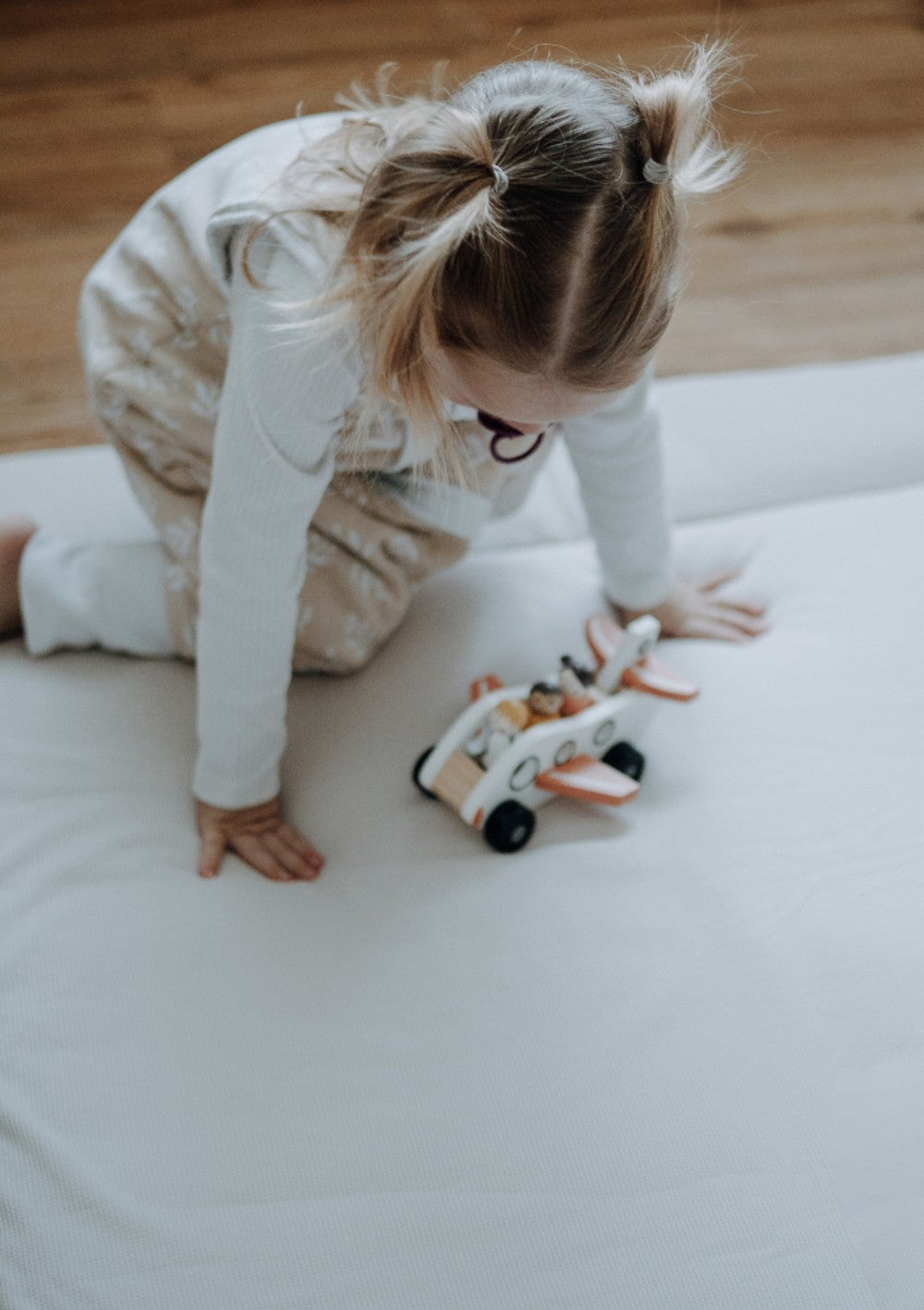 emma & noah Krabbeldecke Mini Piqué Essential Beige 120 x 120 cm