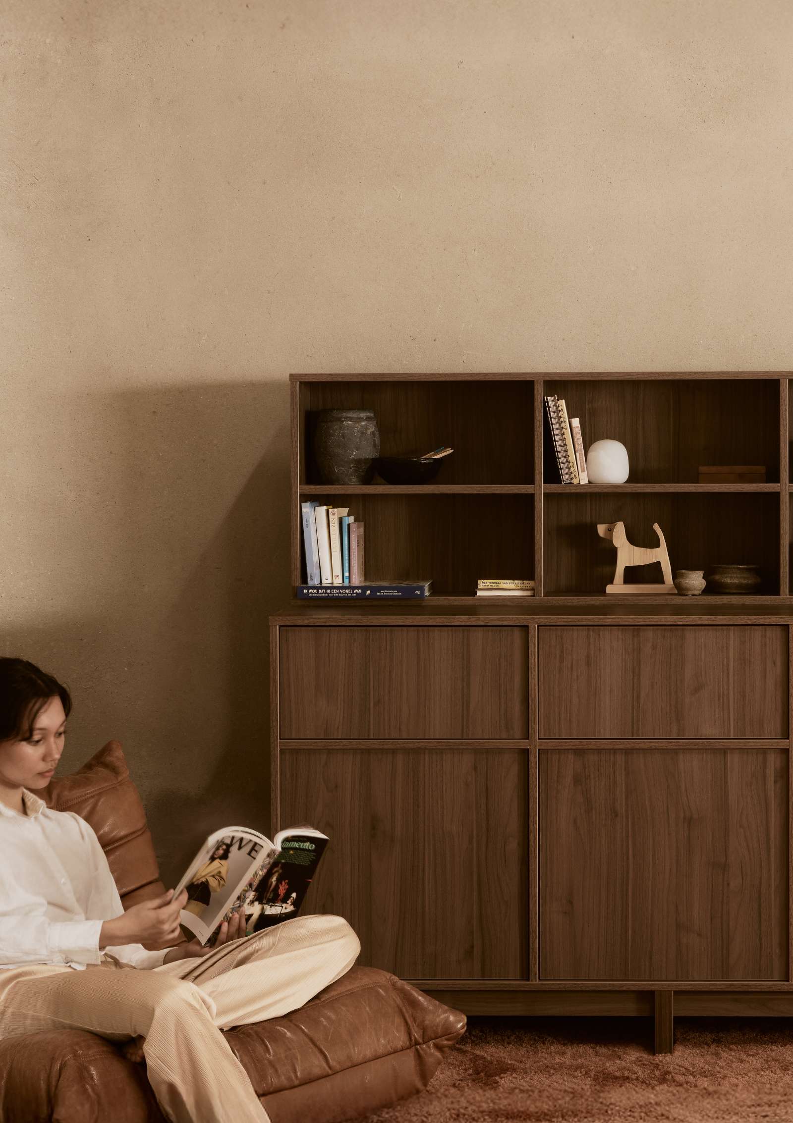 Quax Regalaufsatz für Kommode XL 'Kyo' Walnut – dekorativ inszeniert