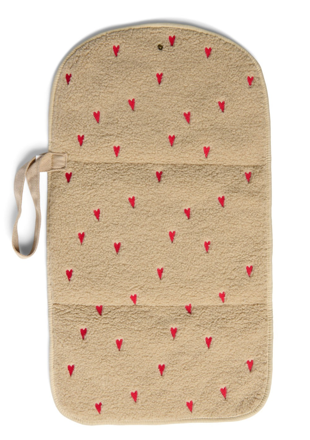 Studio Noos Wickelunterlage 'Changing Mat Plus' Ecru Hearts