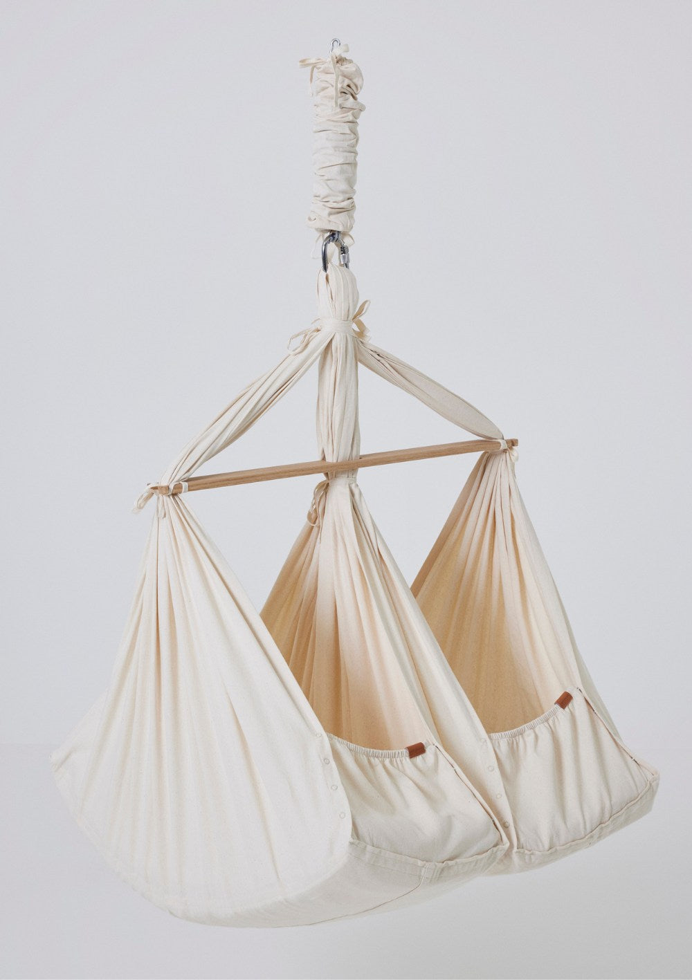 Membantu 3-tlg. Federwiegen-Set Basic für Zwillinge Natur