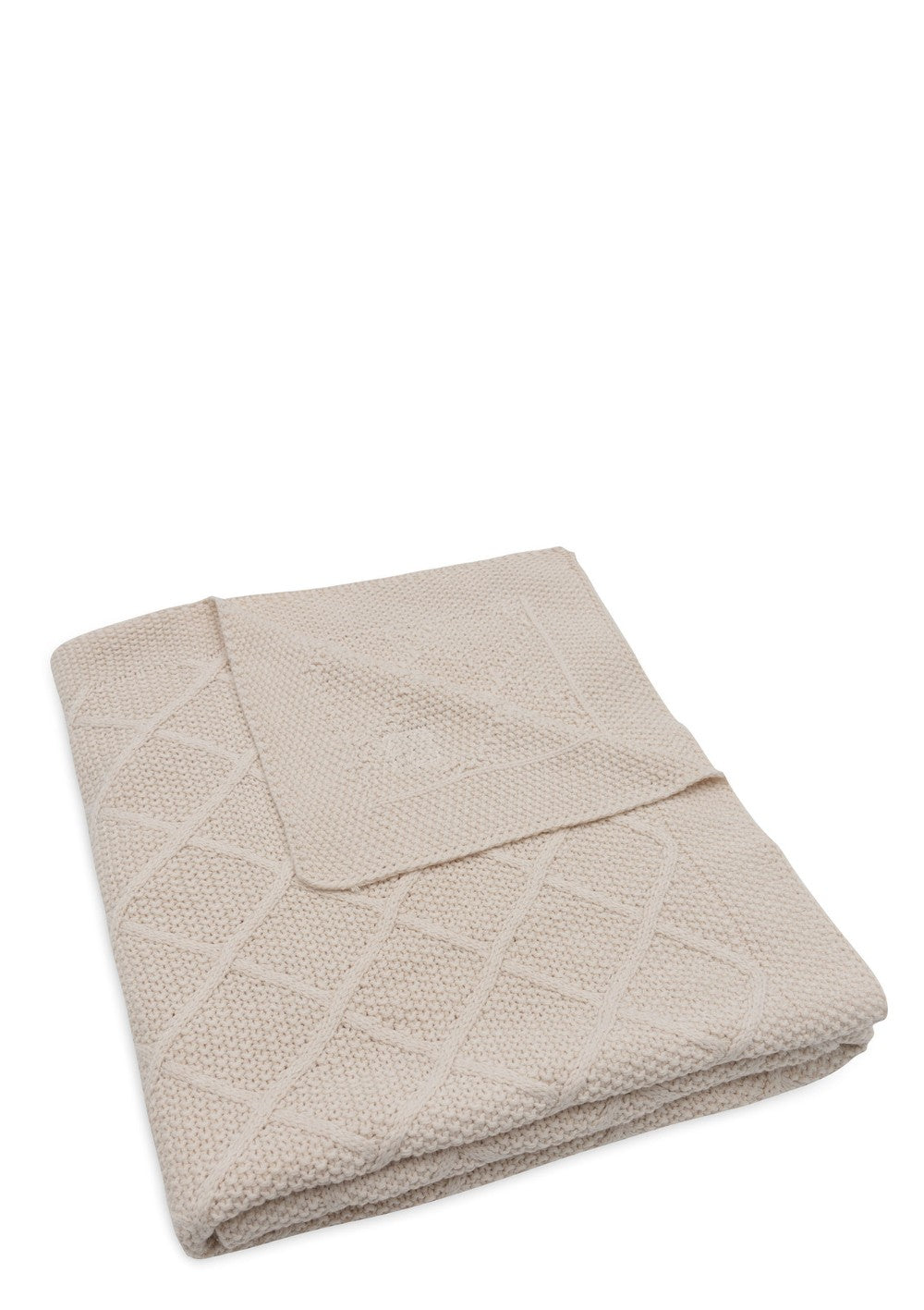 Jollein Decke 'Check Knit' Oatmeal 150 x 100 cm