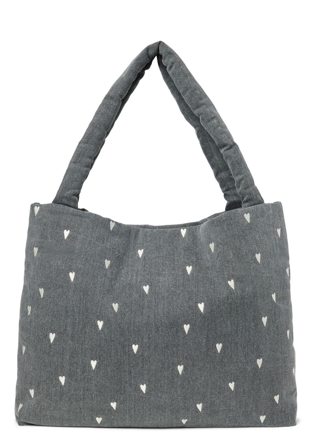 Studio Noos Tasche 'Grey Denim Mom-Bag' Hearts
