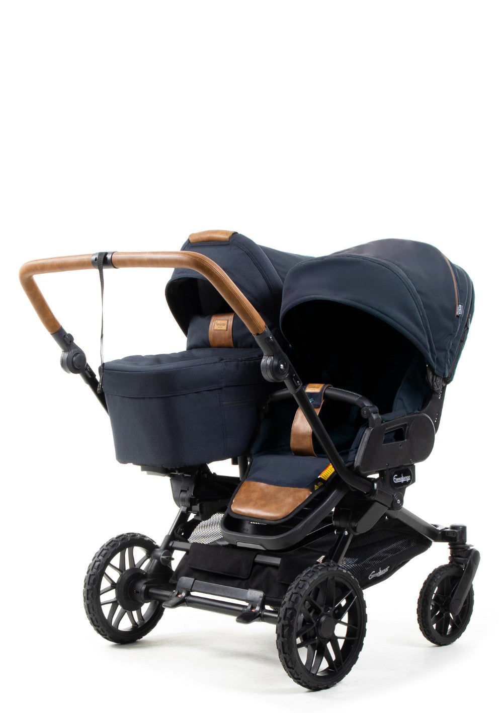 Emmaljunga Geschwisterwagen 'Double SENTO FLAT+' Outdoor Dark Navy