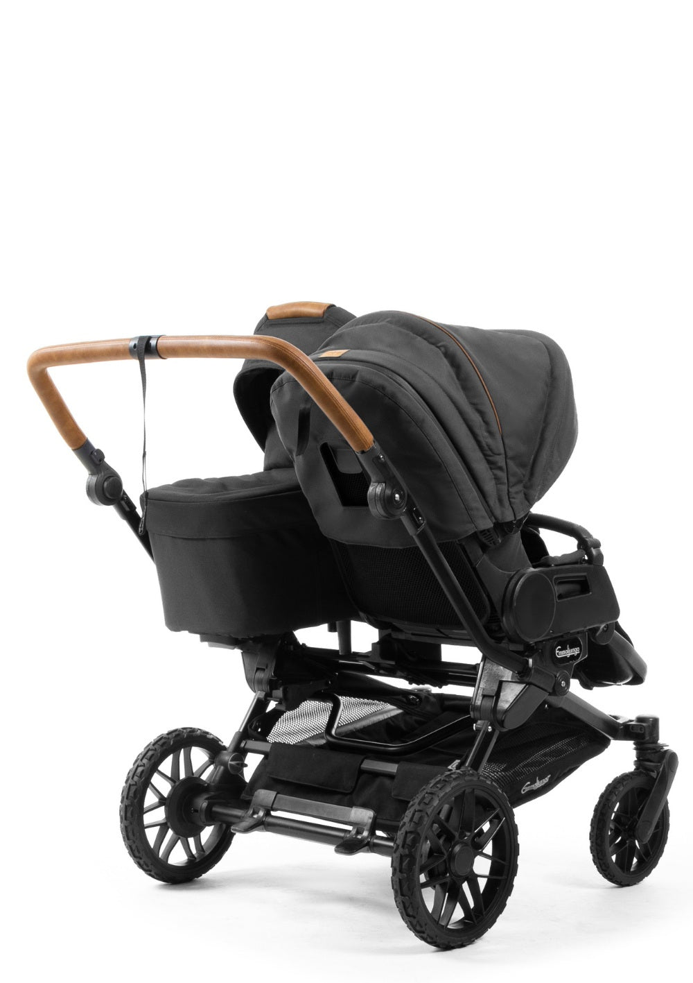 Emmaljunga Geschwisterwagen 'Double SENTO FLAT+' Outdoor Black