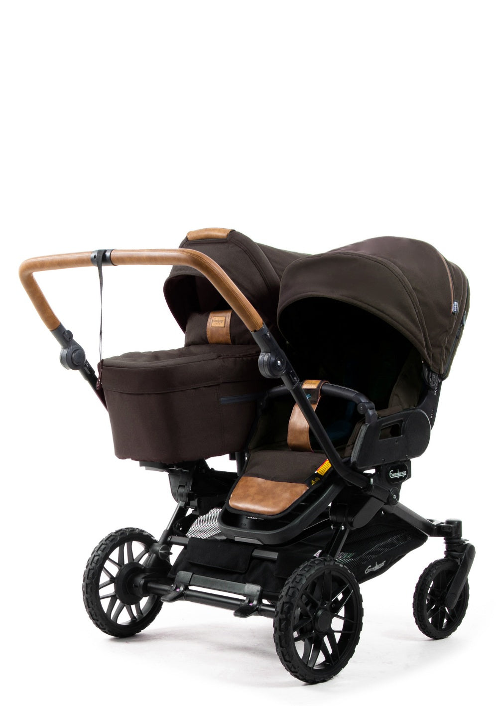Emmaljunga Geschwisterwagen 'Double SENTO FLAT+' Outdoor Brown