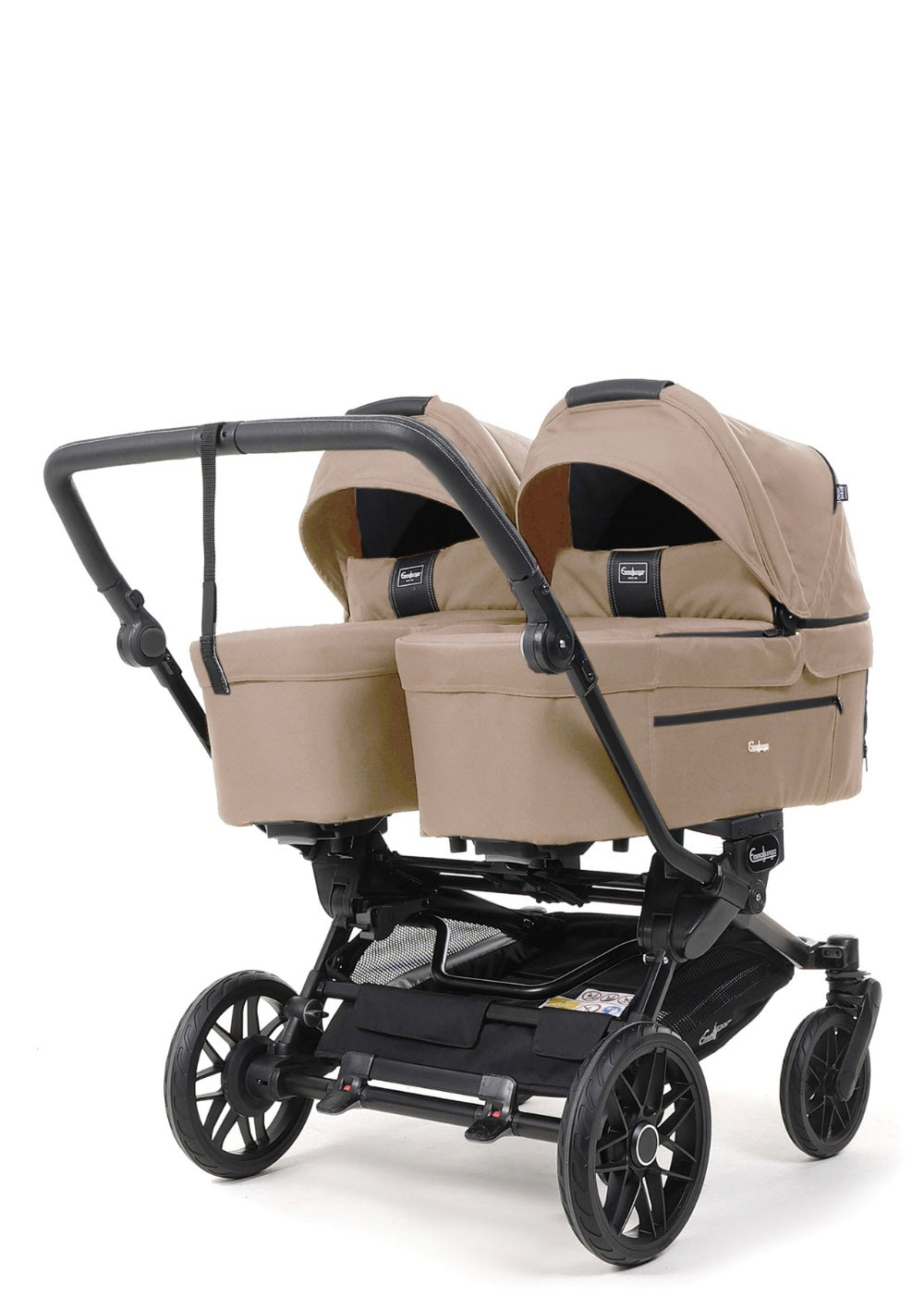 Emmaljunga Zwillingskinderwagen 'DOUBLE SENTO ERGO+' Urban Dune