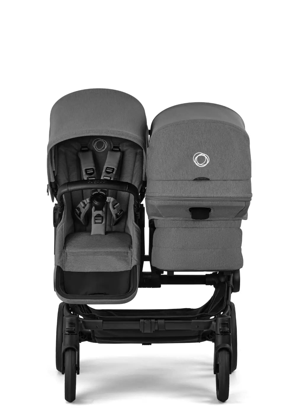 Bugaboo Geschwisterwagen 'Donkey 6 Duo' Moon Grey