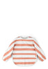 Langarm-Lätzchen Stripes papaya