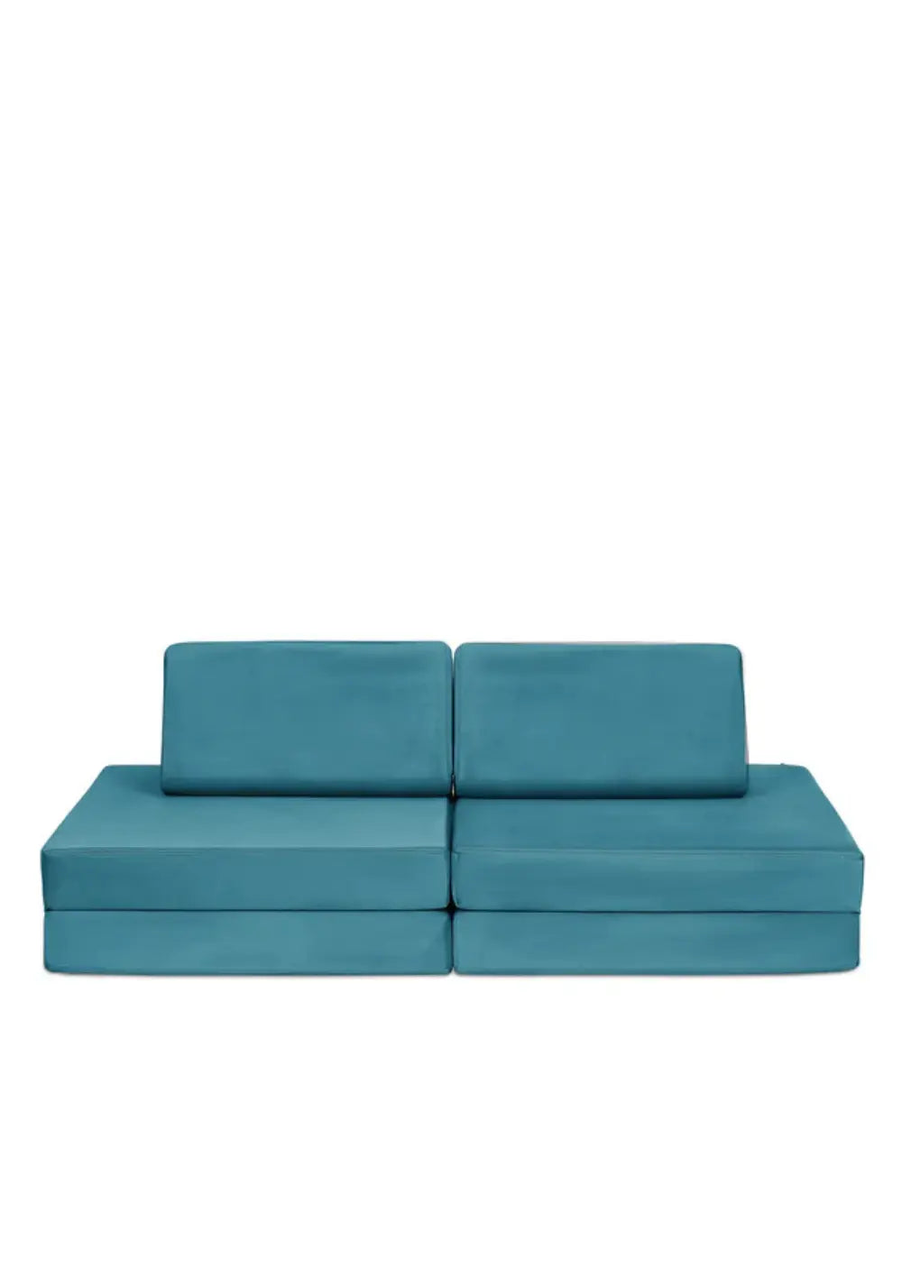 Mini Spielsofa Velours Dino Türkis