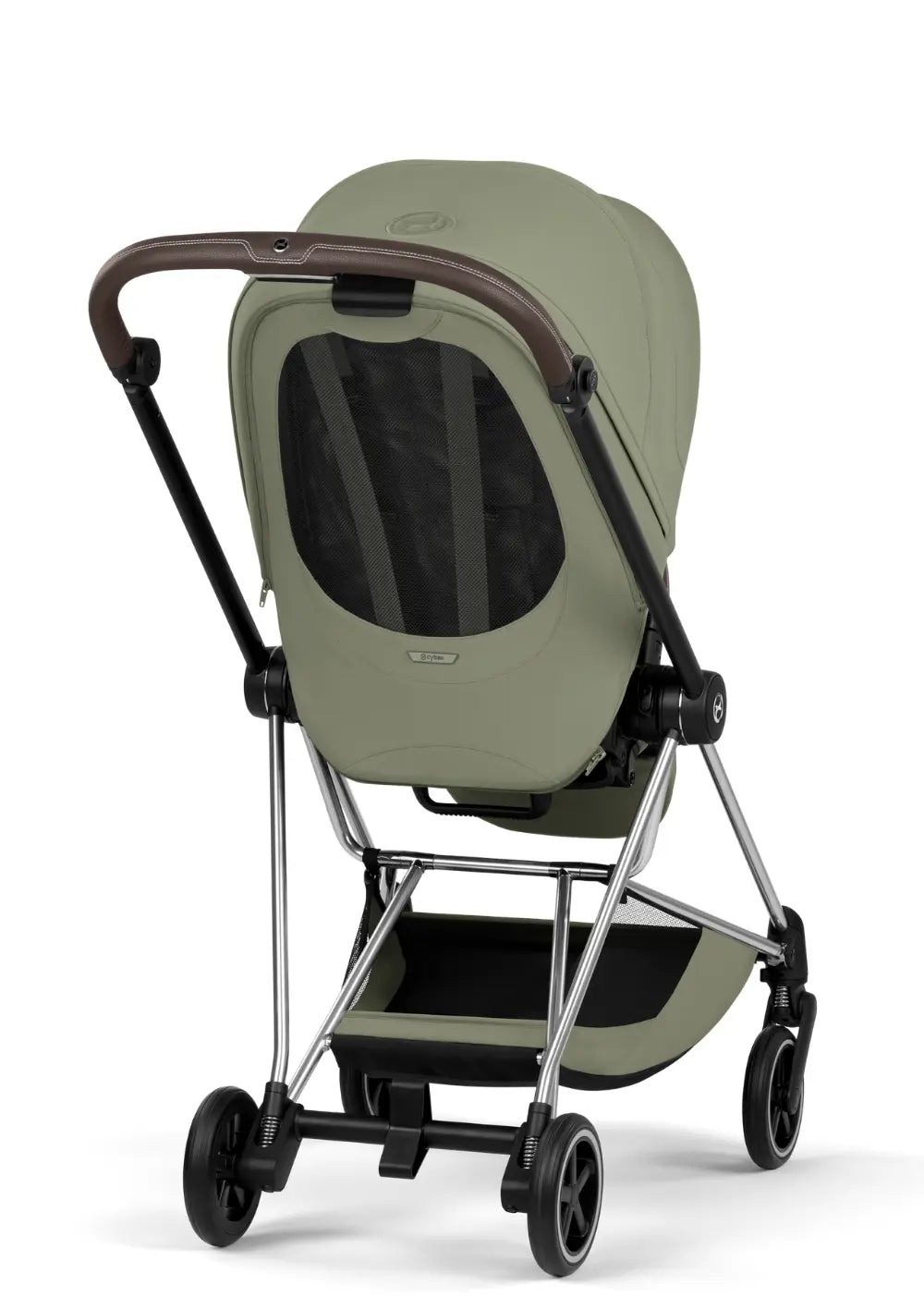 Cybex Kinderwagen-Set 'Mios' Sage Green / Chrome Brown Frame