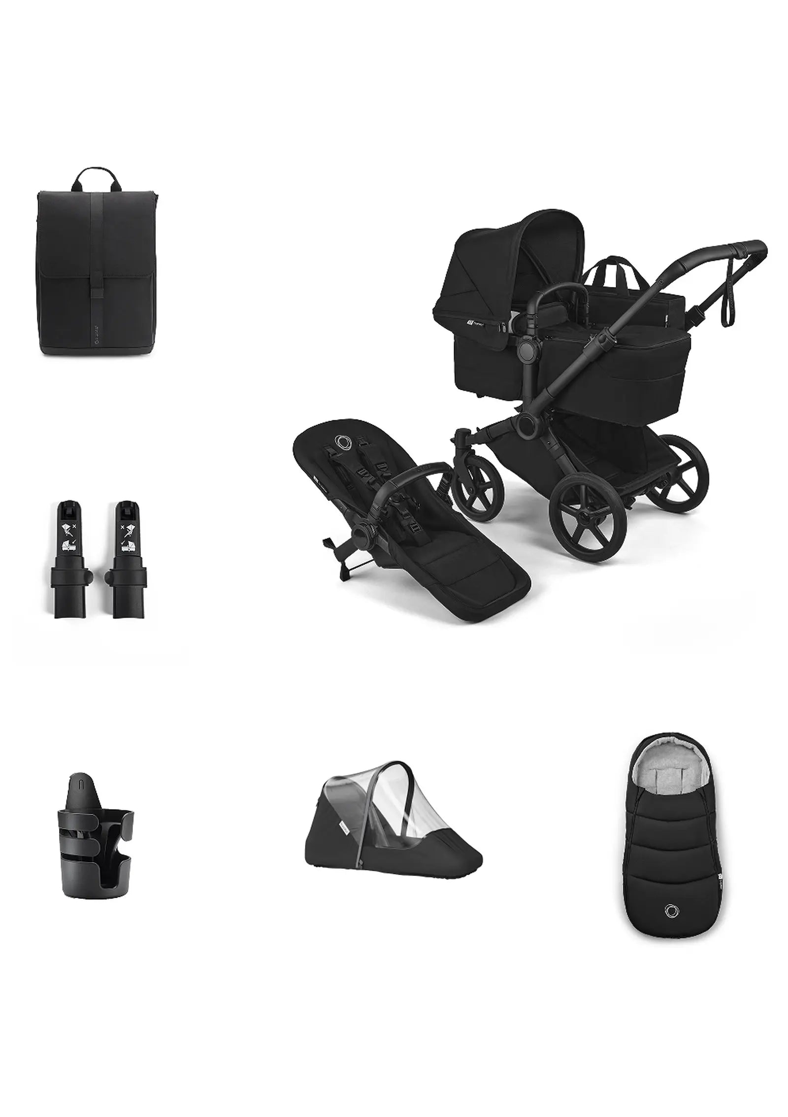 bugaboo cameleon sitzrahmen Bugaboo 'Donkey 6 Single' Bundle – Unverzichtbares Kinderwagen-Set Heritage Black