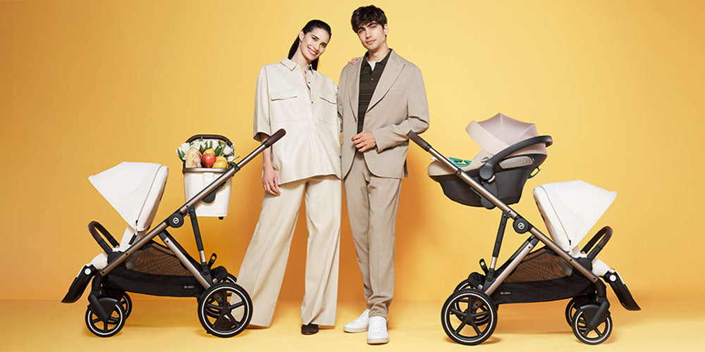 Cybex Gazelle S Kinderwagen Lifestyle Bild mit Mann & Frau im Bild