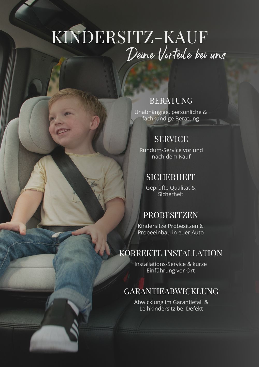 Kindersitz-Kauf Vorteile bei KIND DER STADT