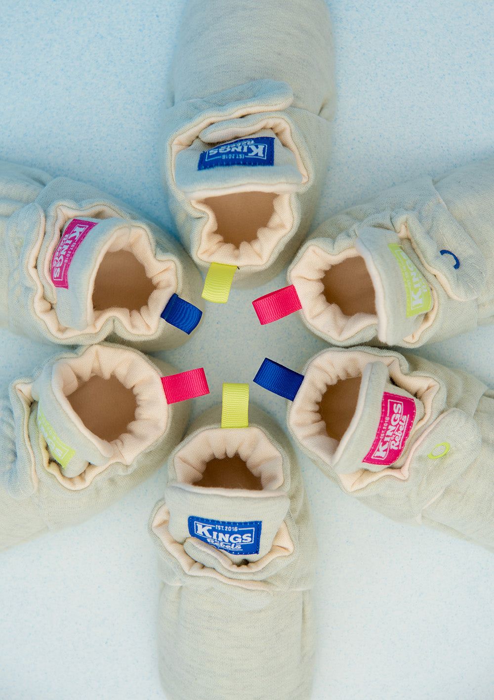 Kings&Rebels Baby Booties Cotton Mixed Color Pop - alle Farben Blue, Pink, Lime