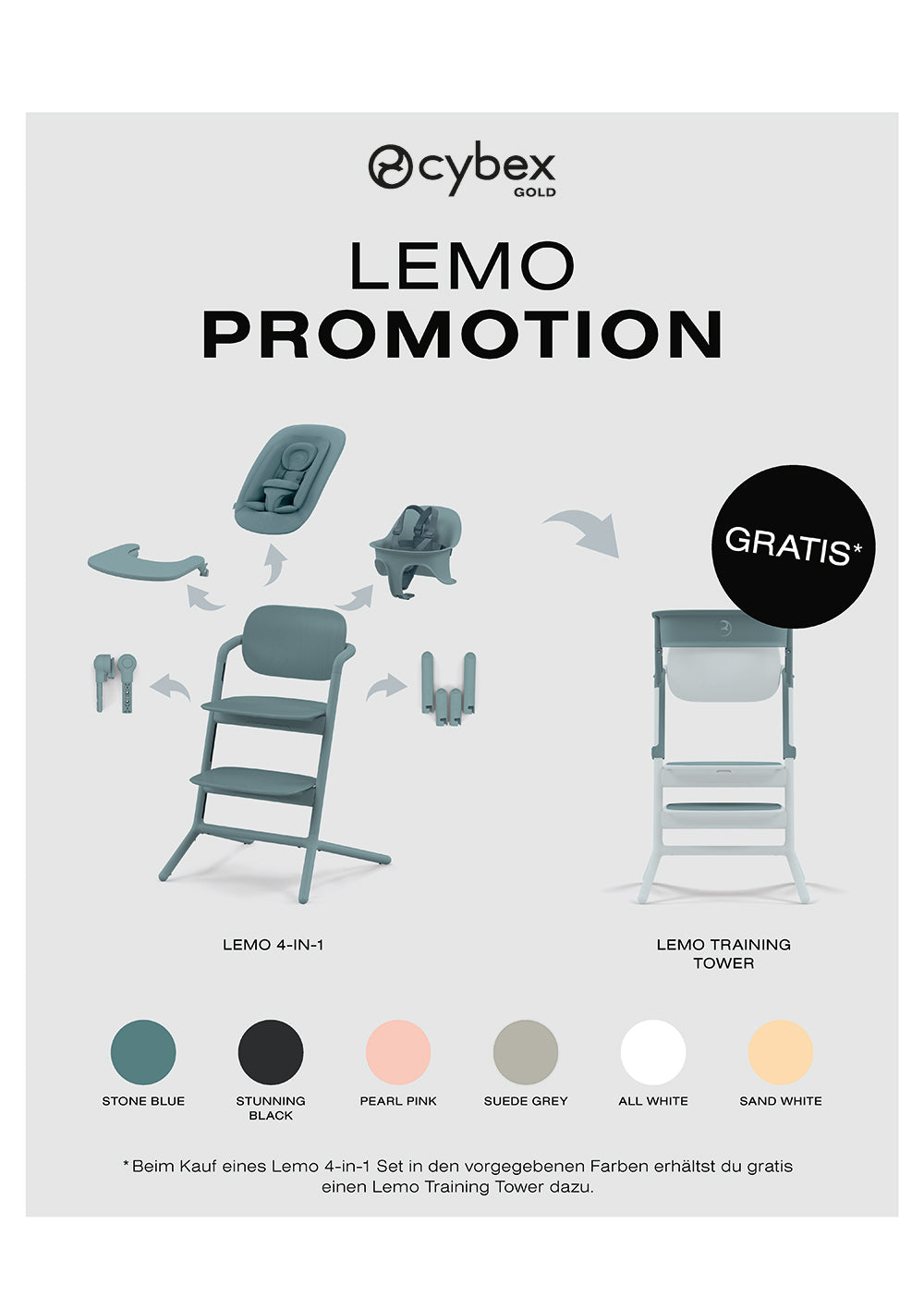 Lemo Promotion - Gratis Lernturm zu jedem Lemo 4-in-1-Set