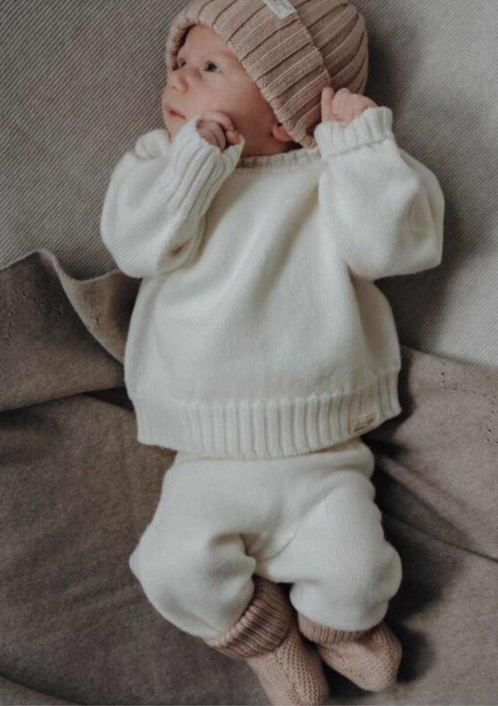 strickgut Gestrickte Babyhose mit weichem Bund