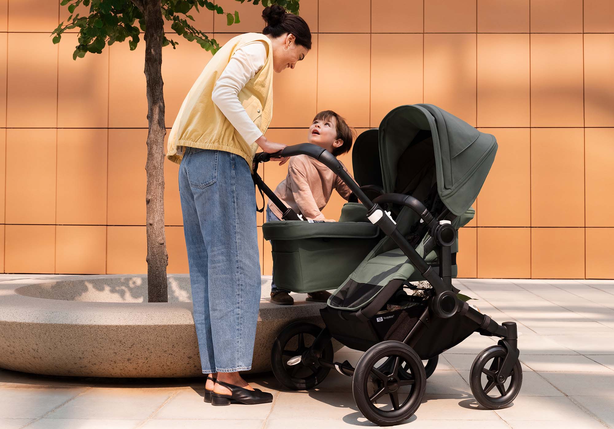 Kinderwagen für 2 Kinder – im Bild: Bugaboo Donkey 5 Duo