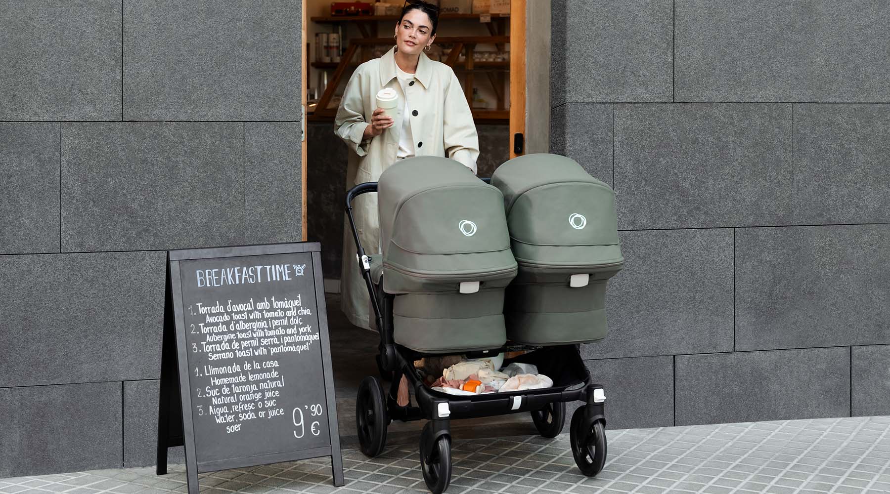 Zwillingswagen - Kinderwagen für Zwillinge - im Bild: Der Donkey 5 von Bugaboo in der Twin-Variante