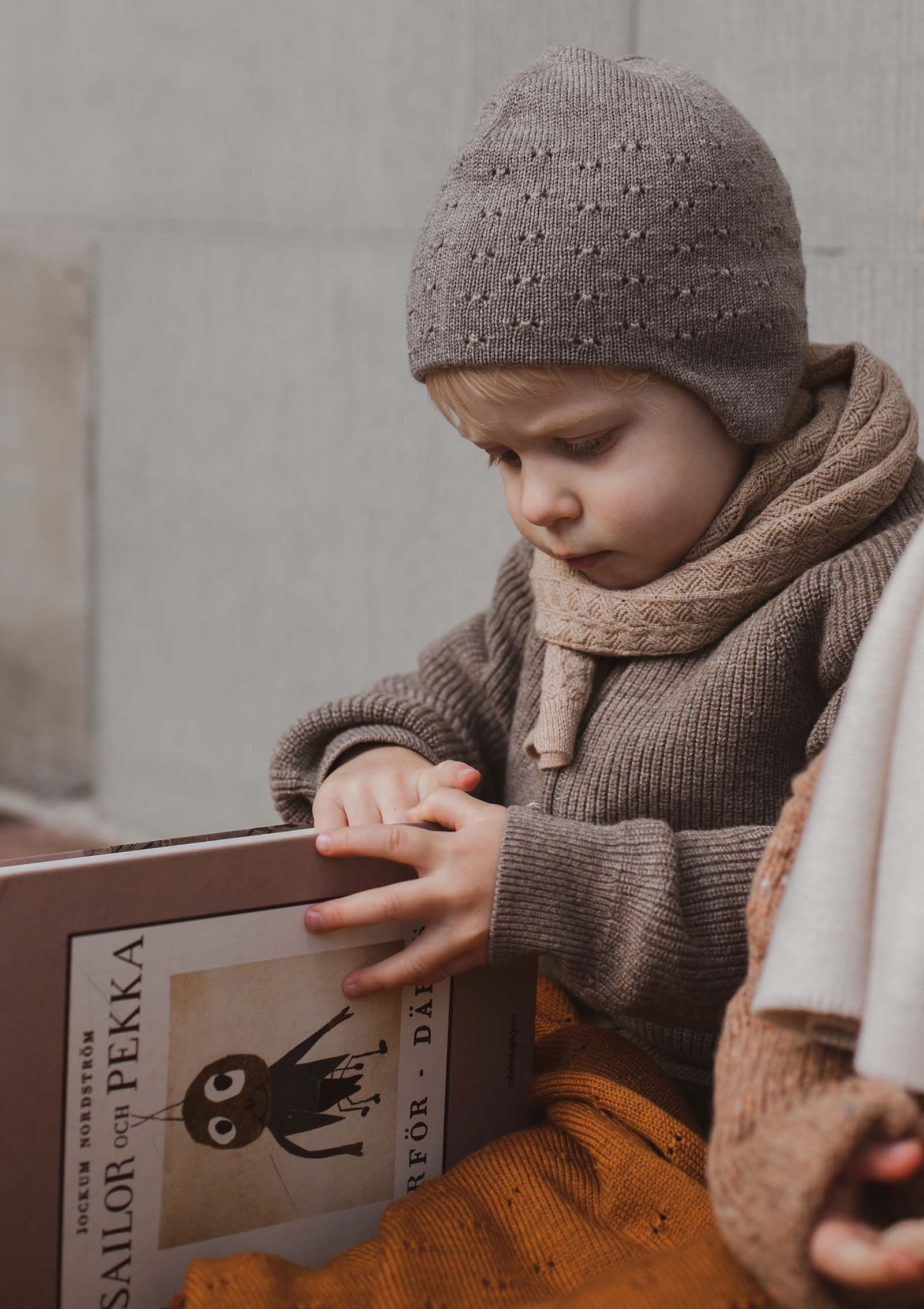 hvid Merino Mütze 'Dua' otter