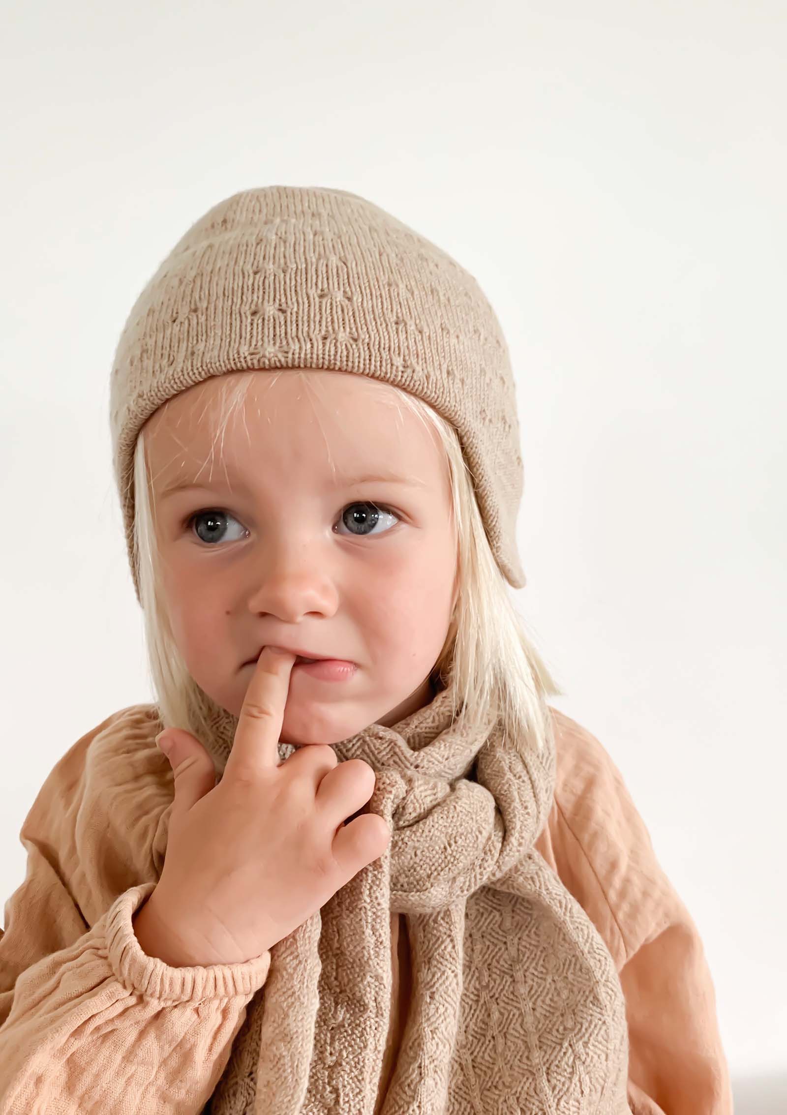 Merino Mütze 'Dua' sand