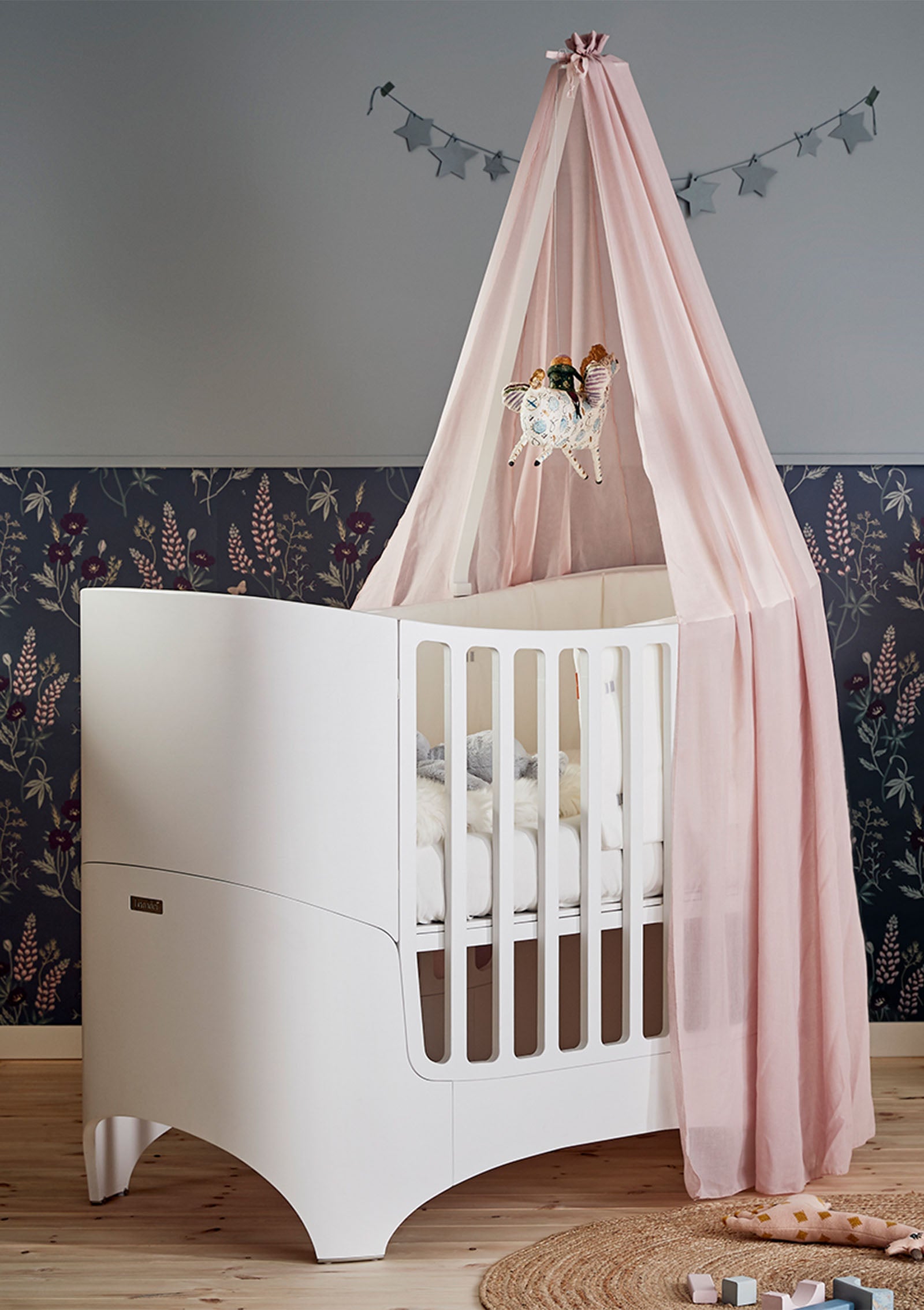 Himmelgestell Classic Babybett Weiss