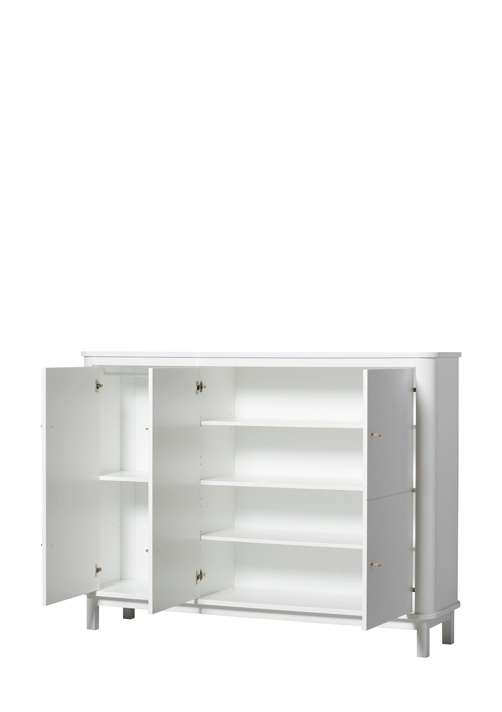 'Wood' Multi-Schrank 3-türig weiss