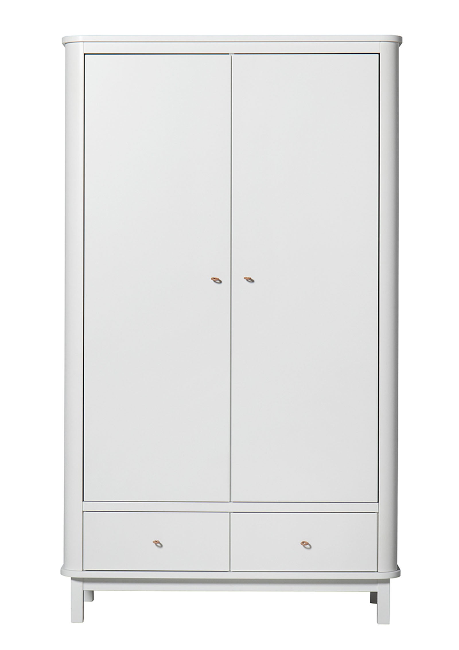 'Wood' Kleiderschrank 2-türig weiss