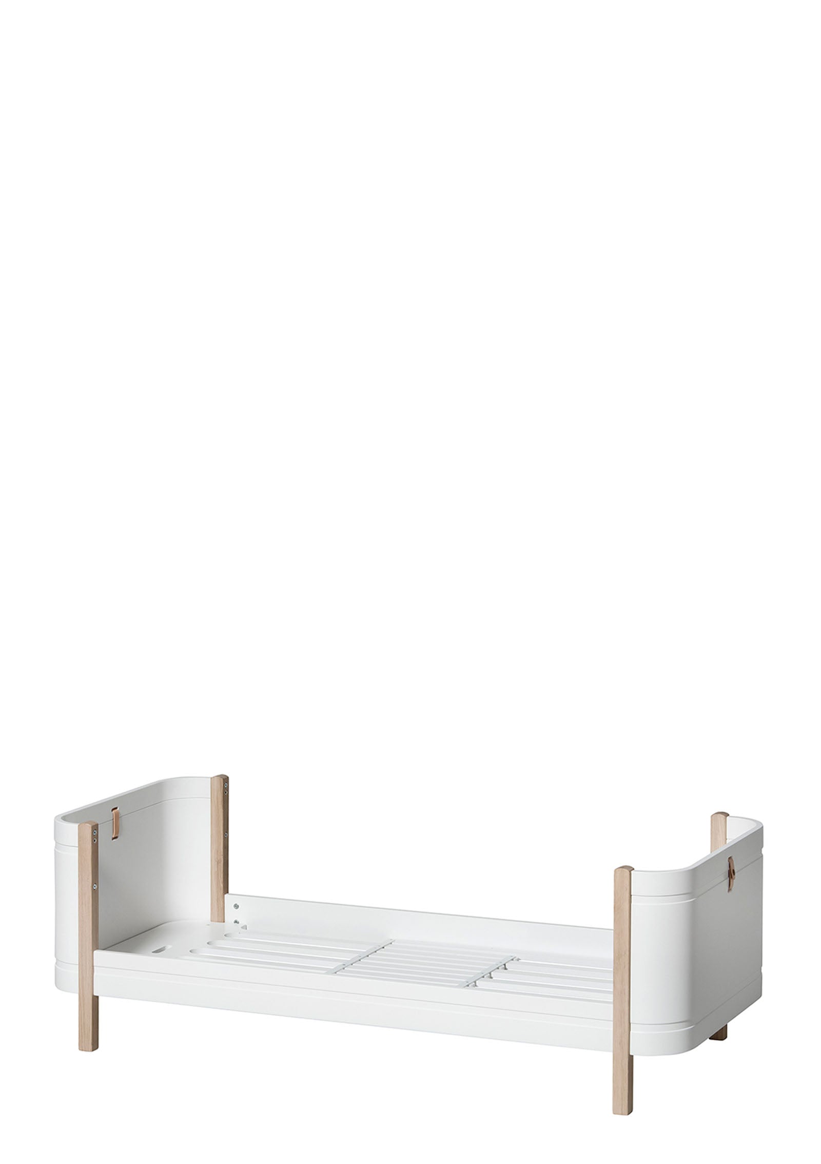 Babybett 'Wood Mini+ basic' Weiss/Eiche