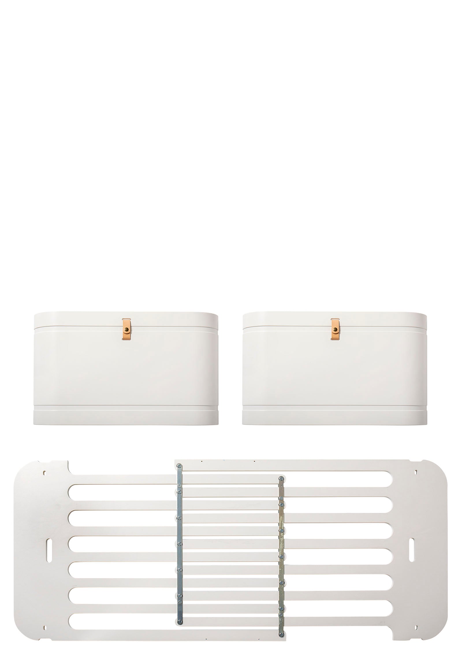 Oliver Furniture Geschwisterset für Babybett 'Wood Mini+' Weiß/Eiche