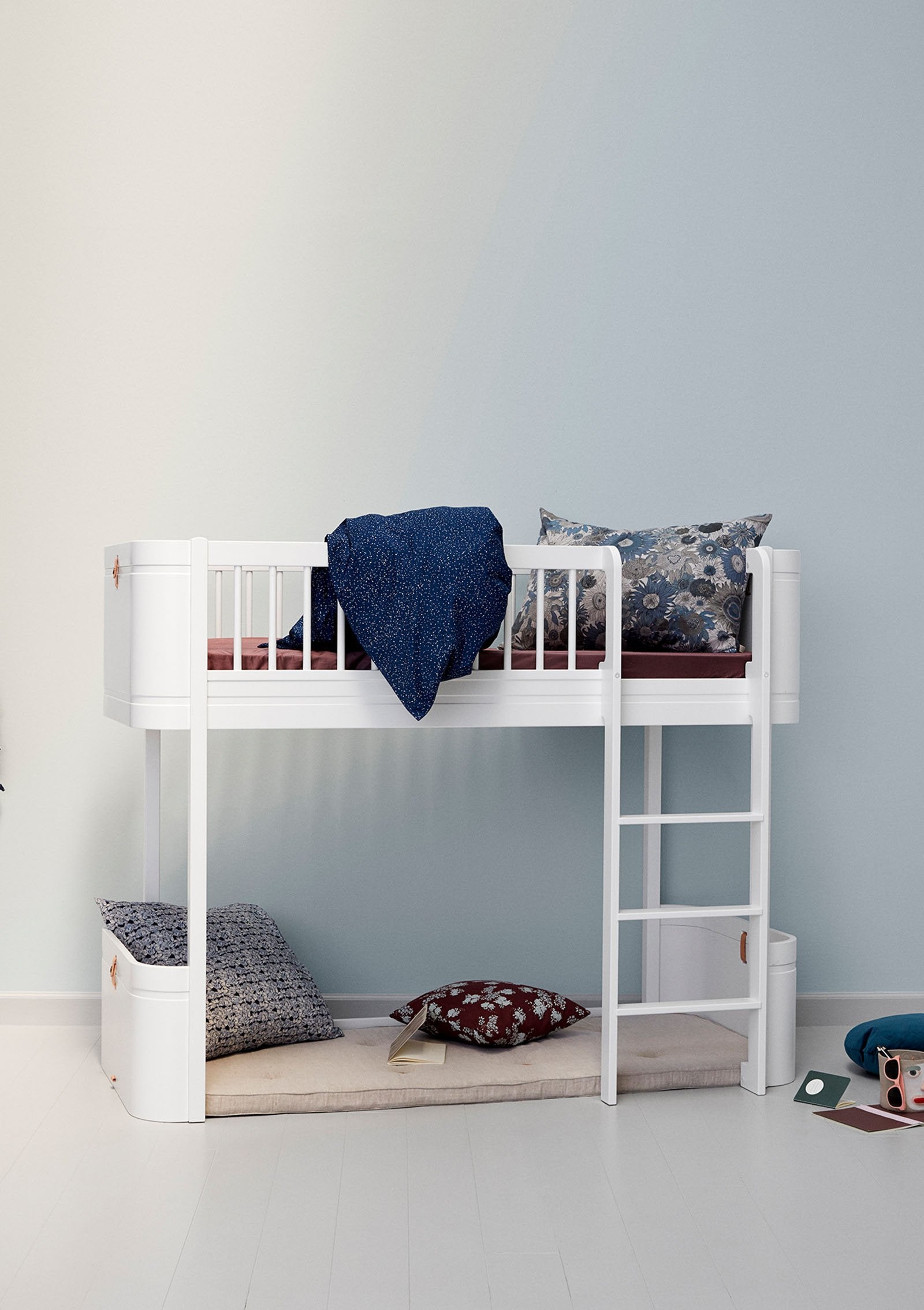 'Wood' Spielmatratze für Mini+ halbhohes Hochbett (162 cm) / natur