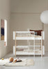 halbhohes Etagenbett 'Wood Mini+' weiß / Eiche 162 x 68 cm