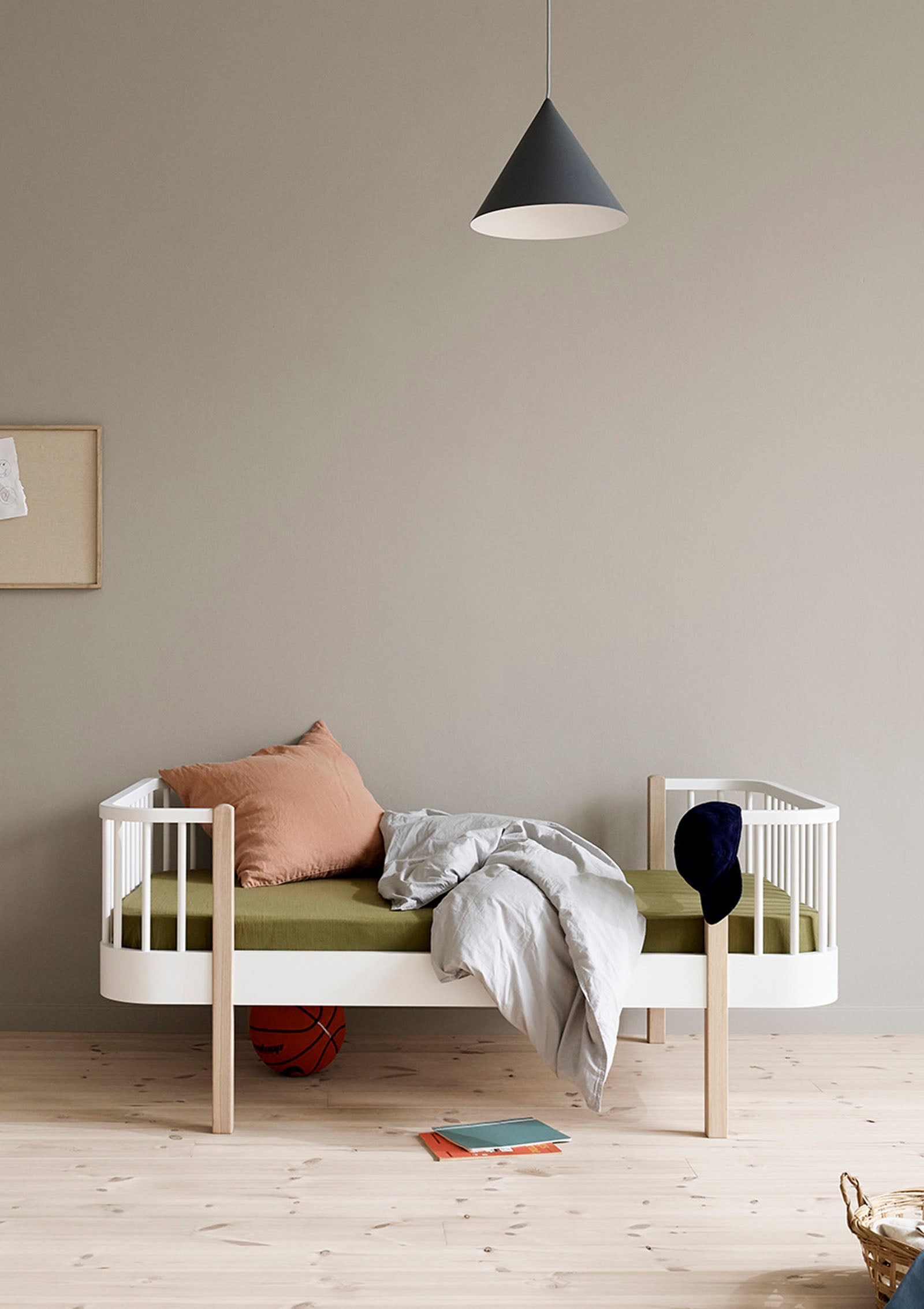 'Wood' Juniorbett weiß / Eiche