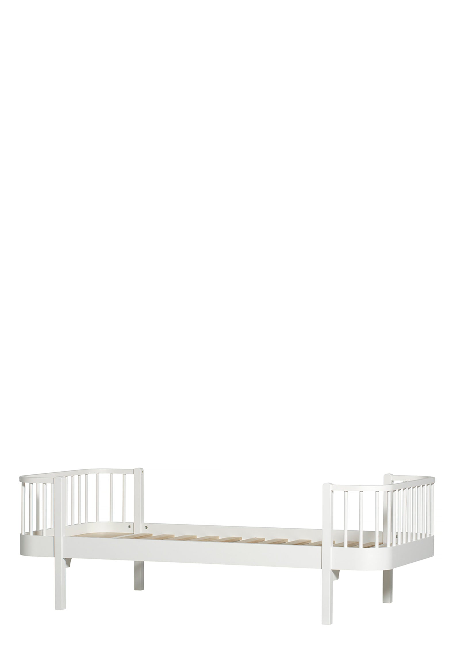 'Wood' Einzelbett weiß