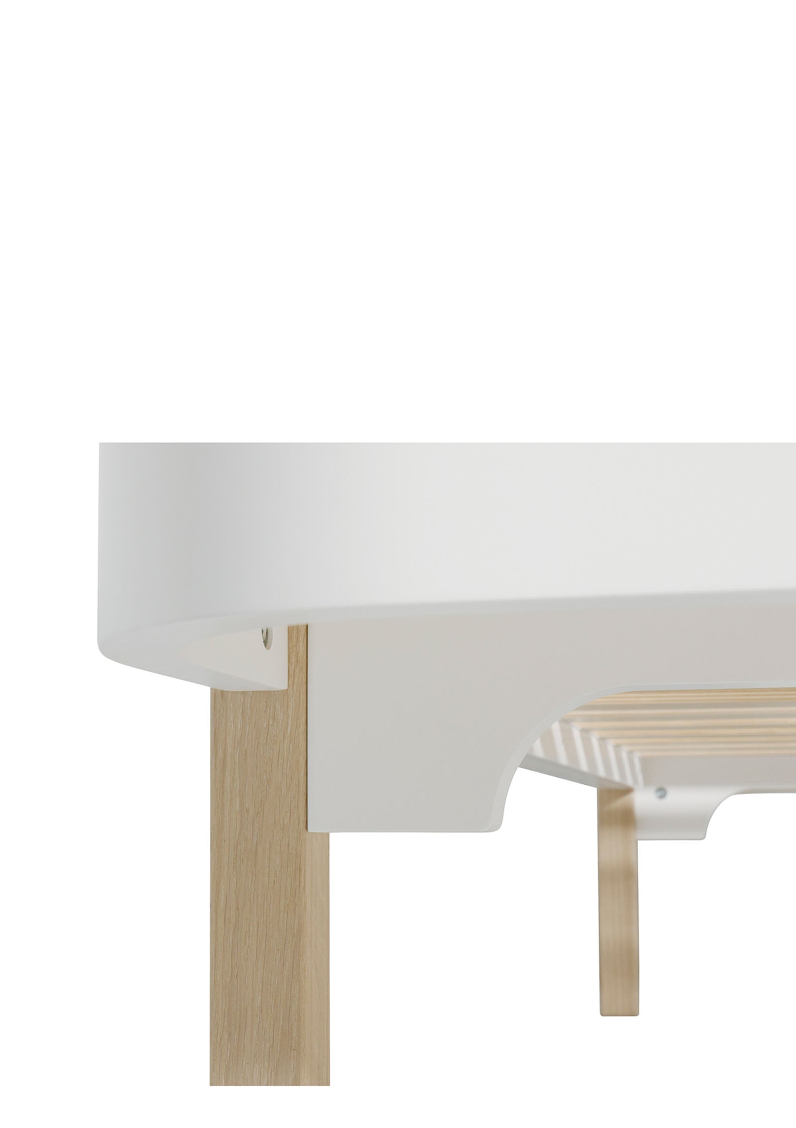 'Wood' Bettsofa weiß / Eiche