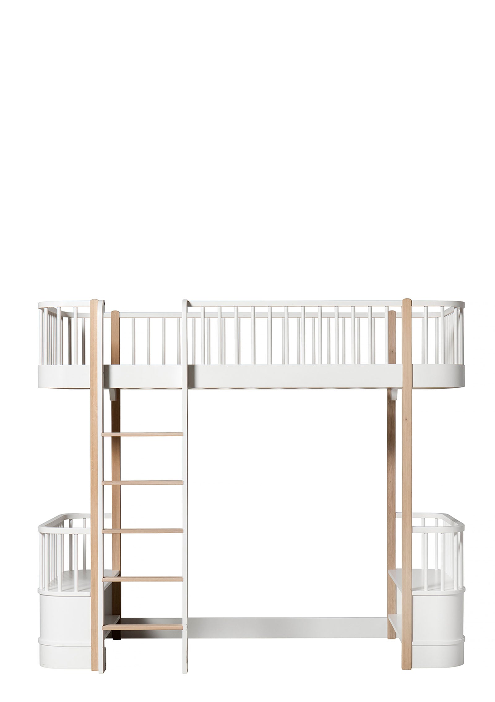'Wood' Hochbett weiß / Eiche