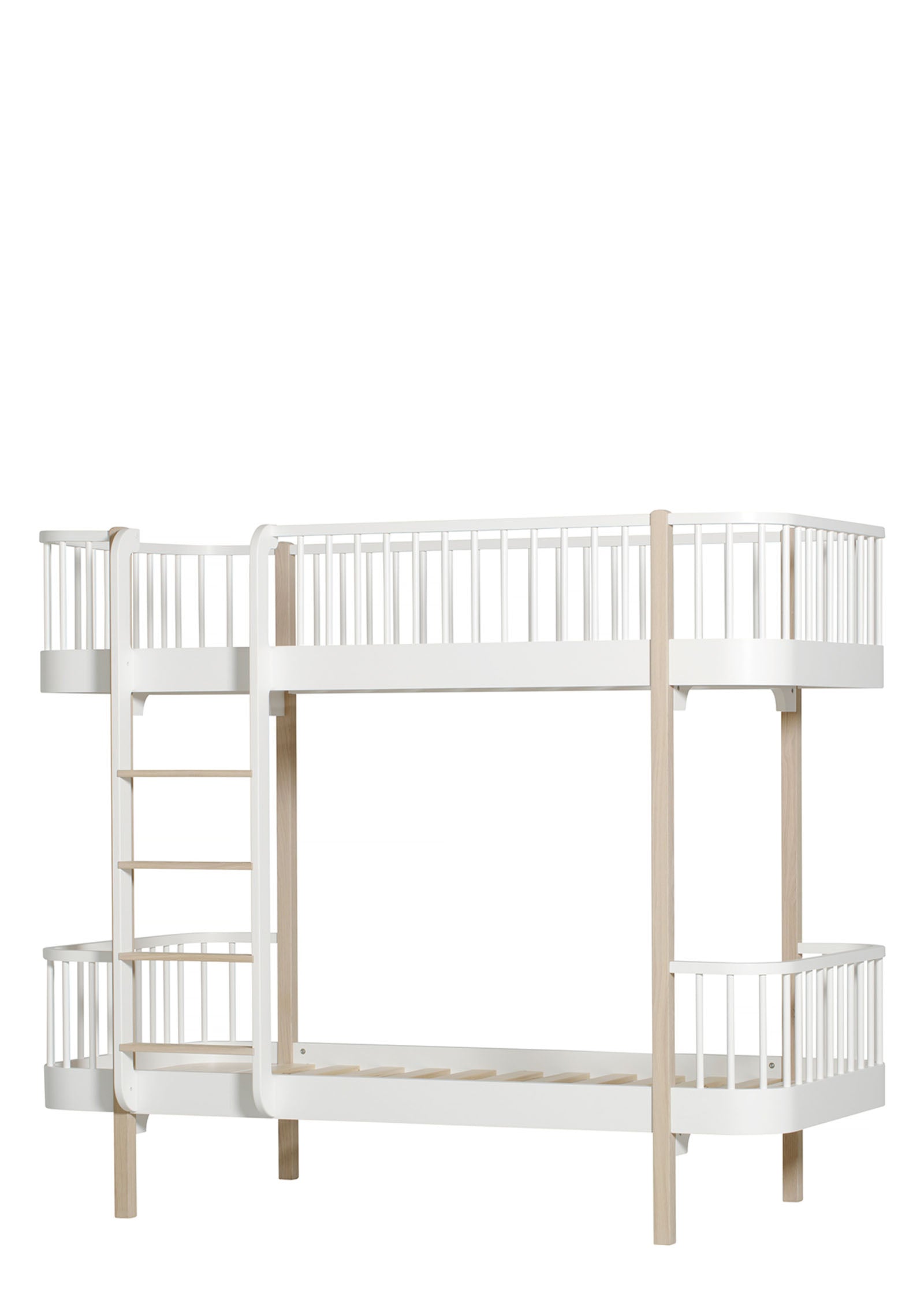'Wood' Etagenbett weiß / Eiche