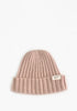 Babymütze gerippt puder