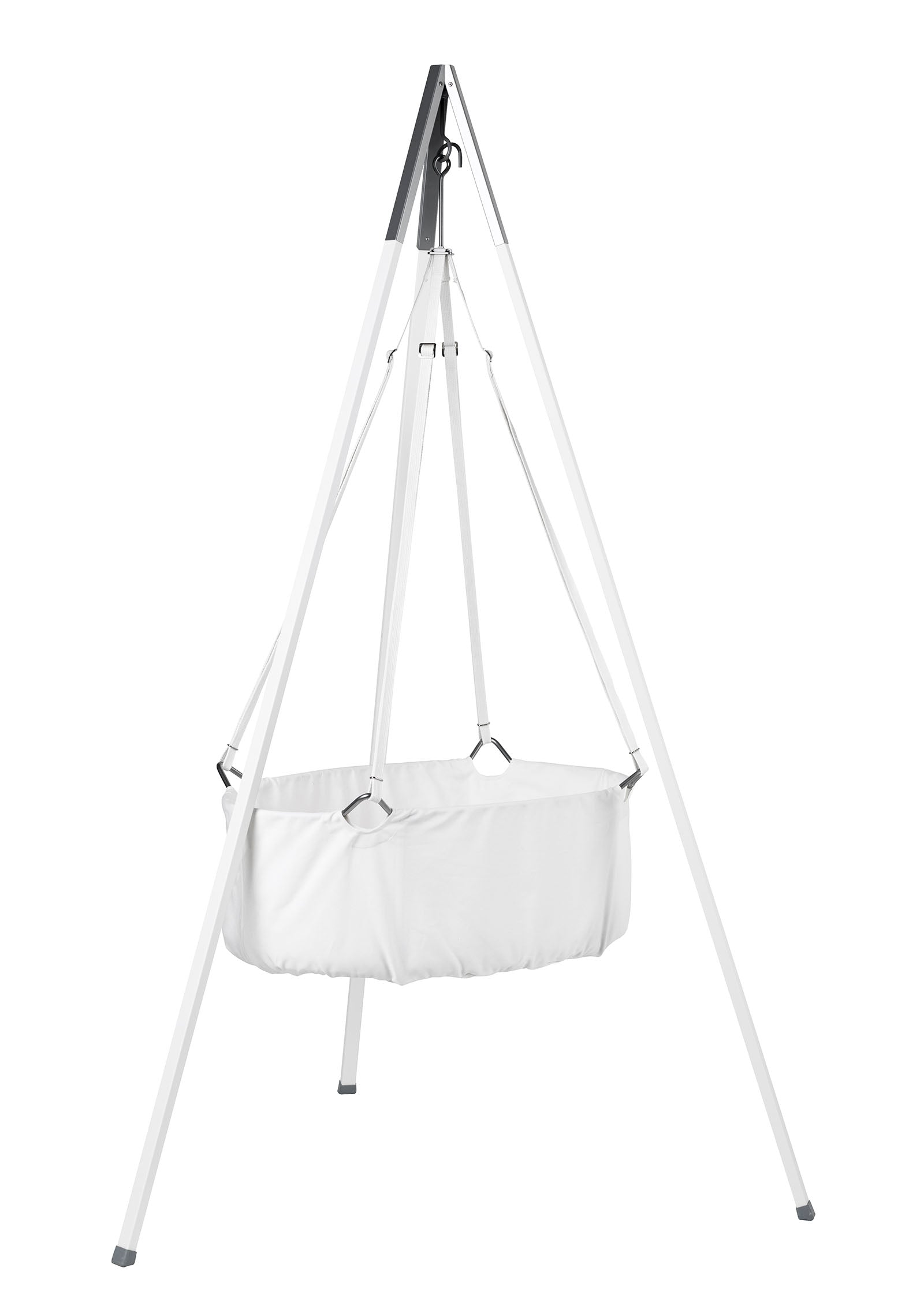 Classic Wiege Set mit Stativ Weiß/Weiß