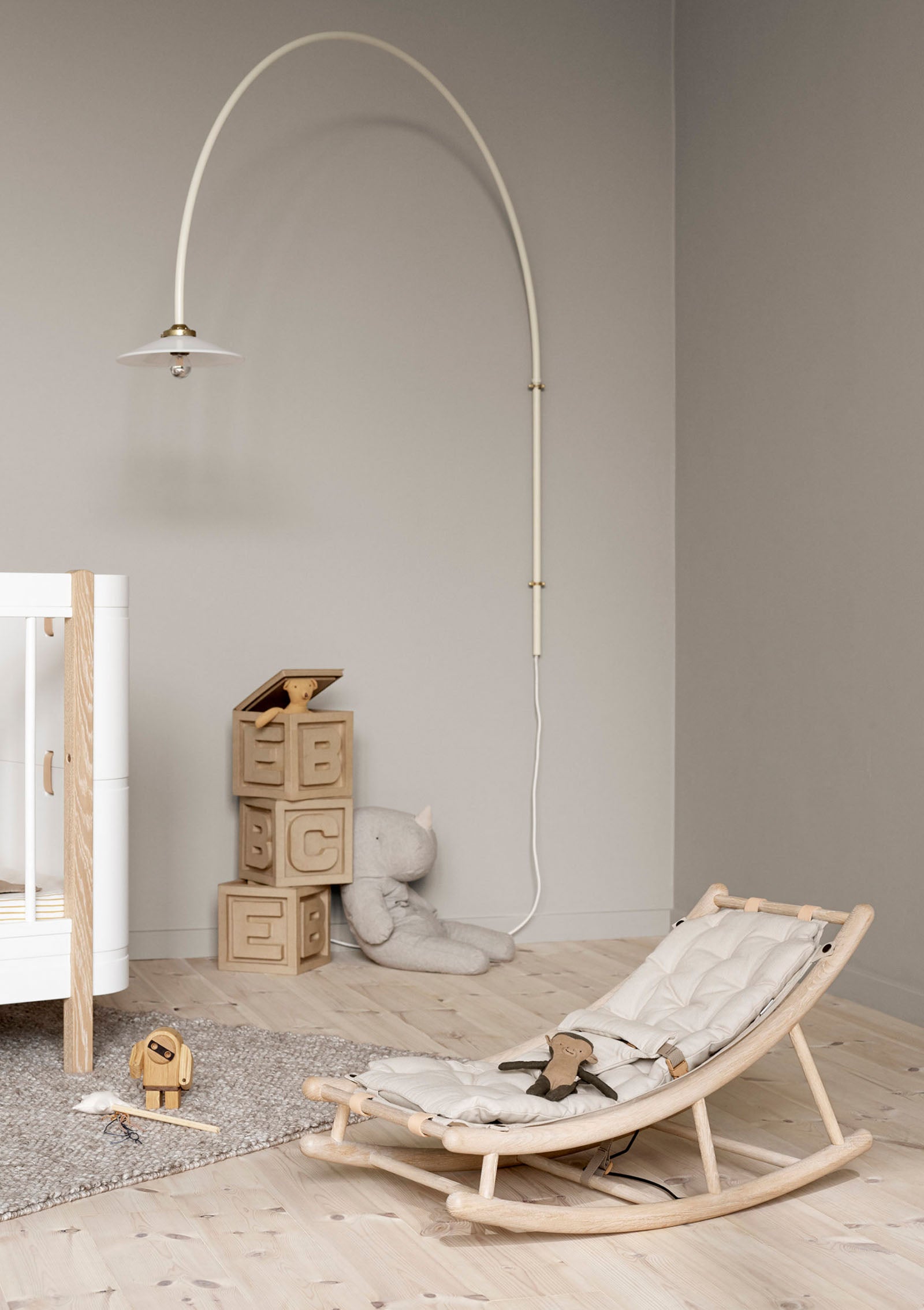 'Wood' Baby- & Kleinkind-Wippe Eiche/natur