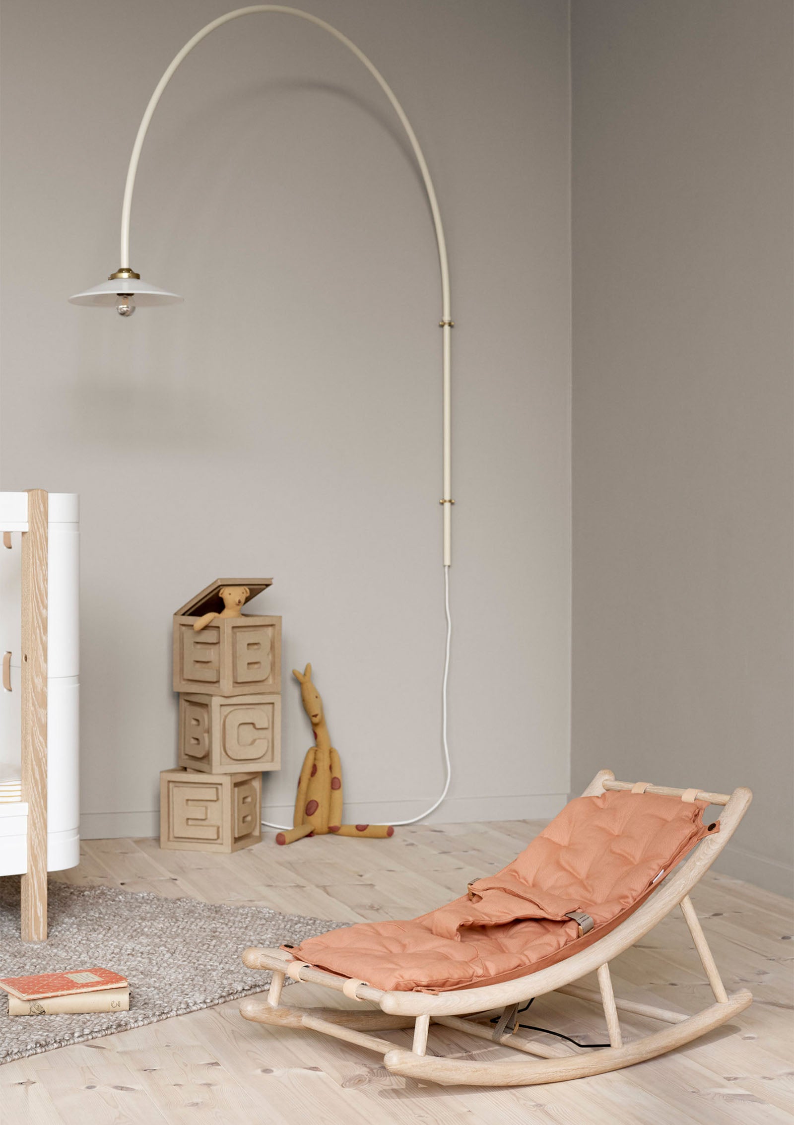 'Wood' Baby- & Kleinkind-Wippe Eiche/karamell