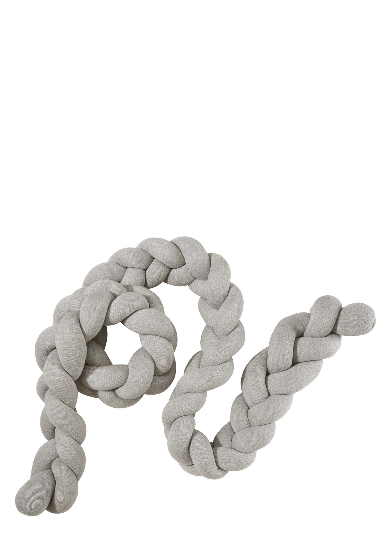 Bettschlange geflochten grau