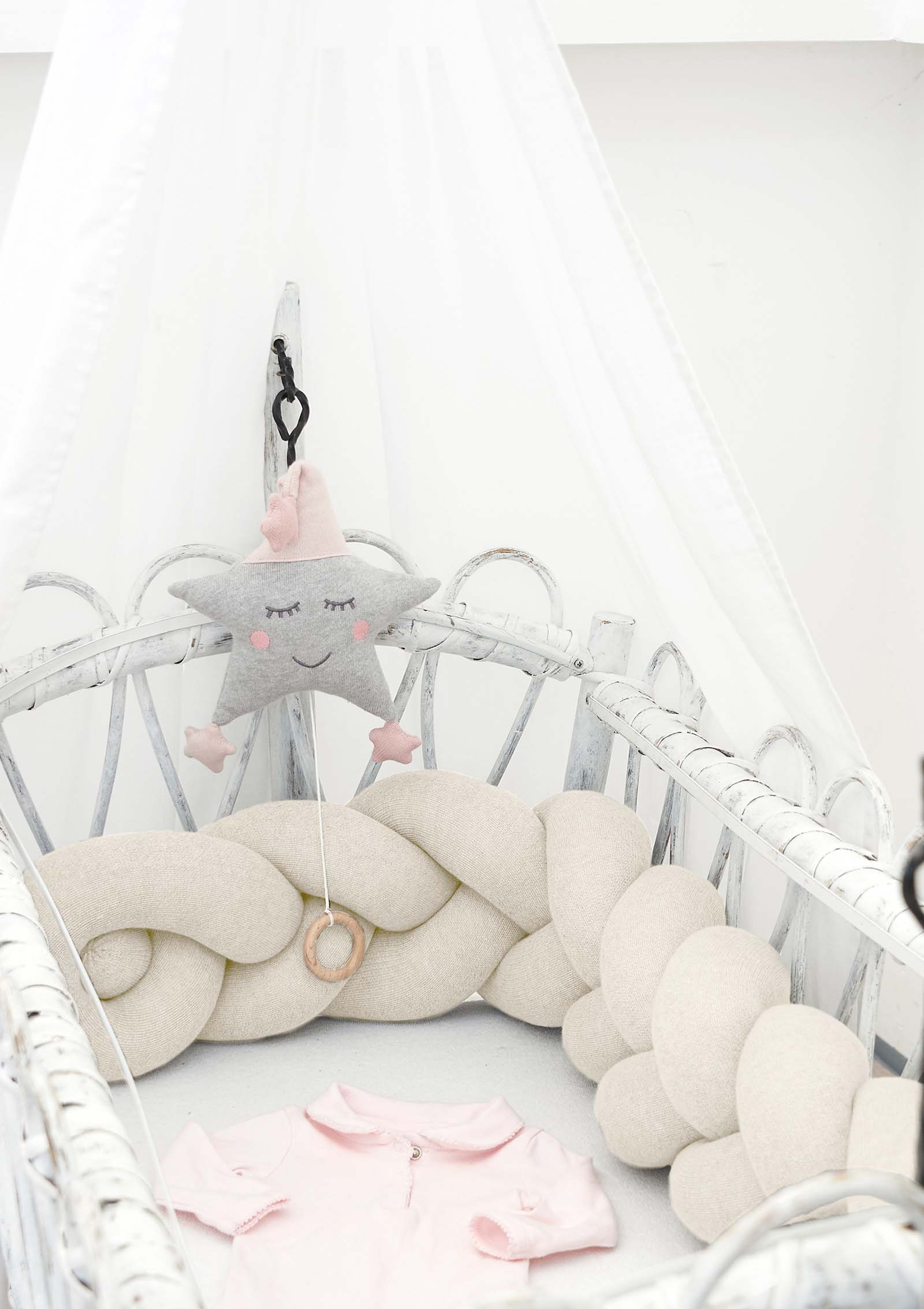 Bettschlange XL geflochten natur