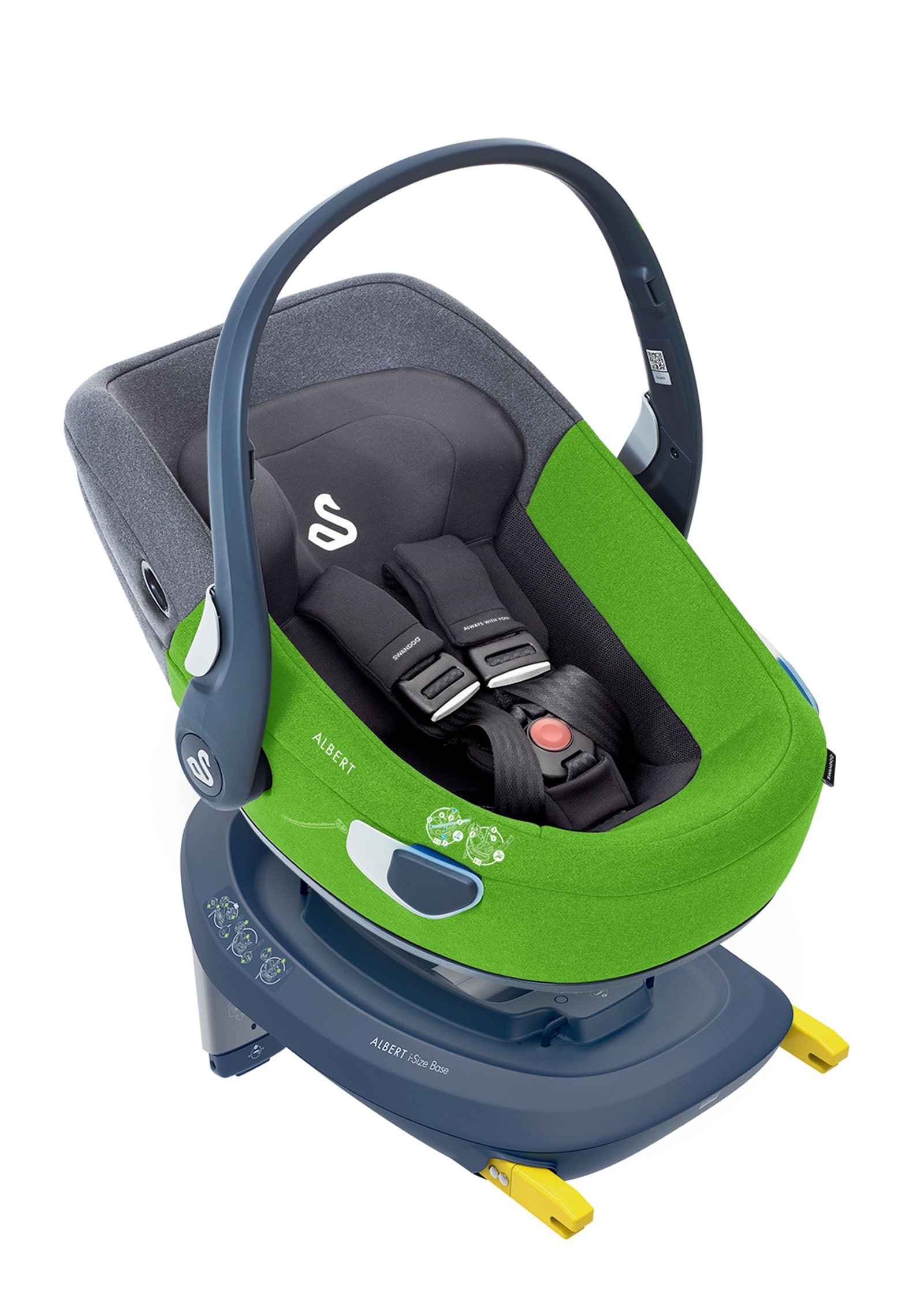 Babyschale Albert i-Size Lime/Sesame Grey