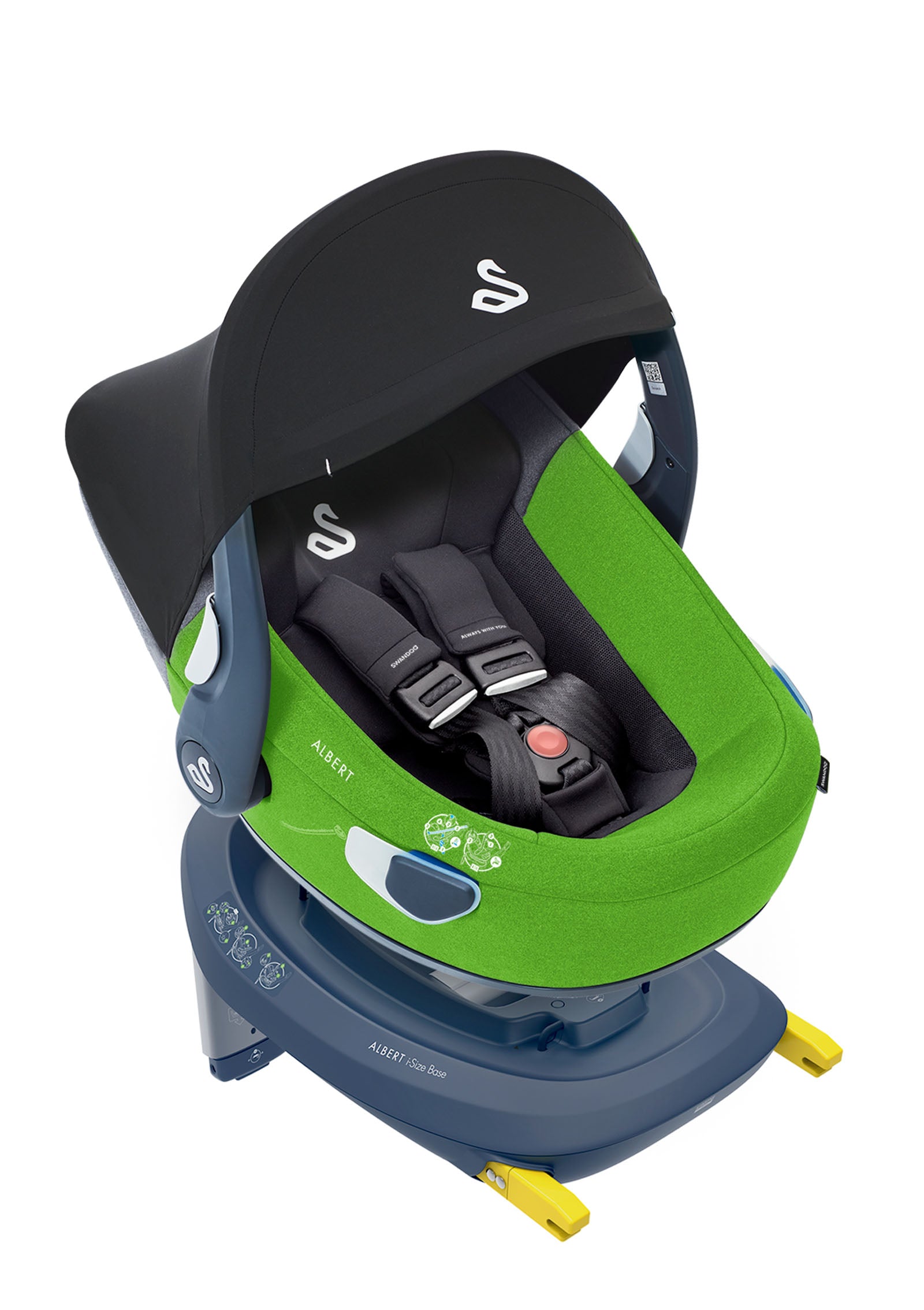 Babyschale Albert i-Size Lime/Sesame Grey