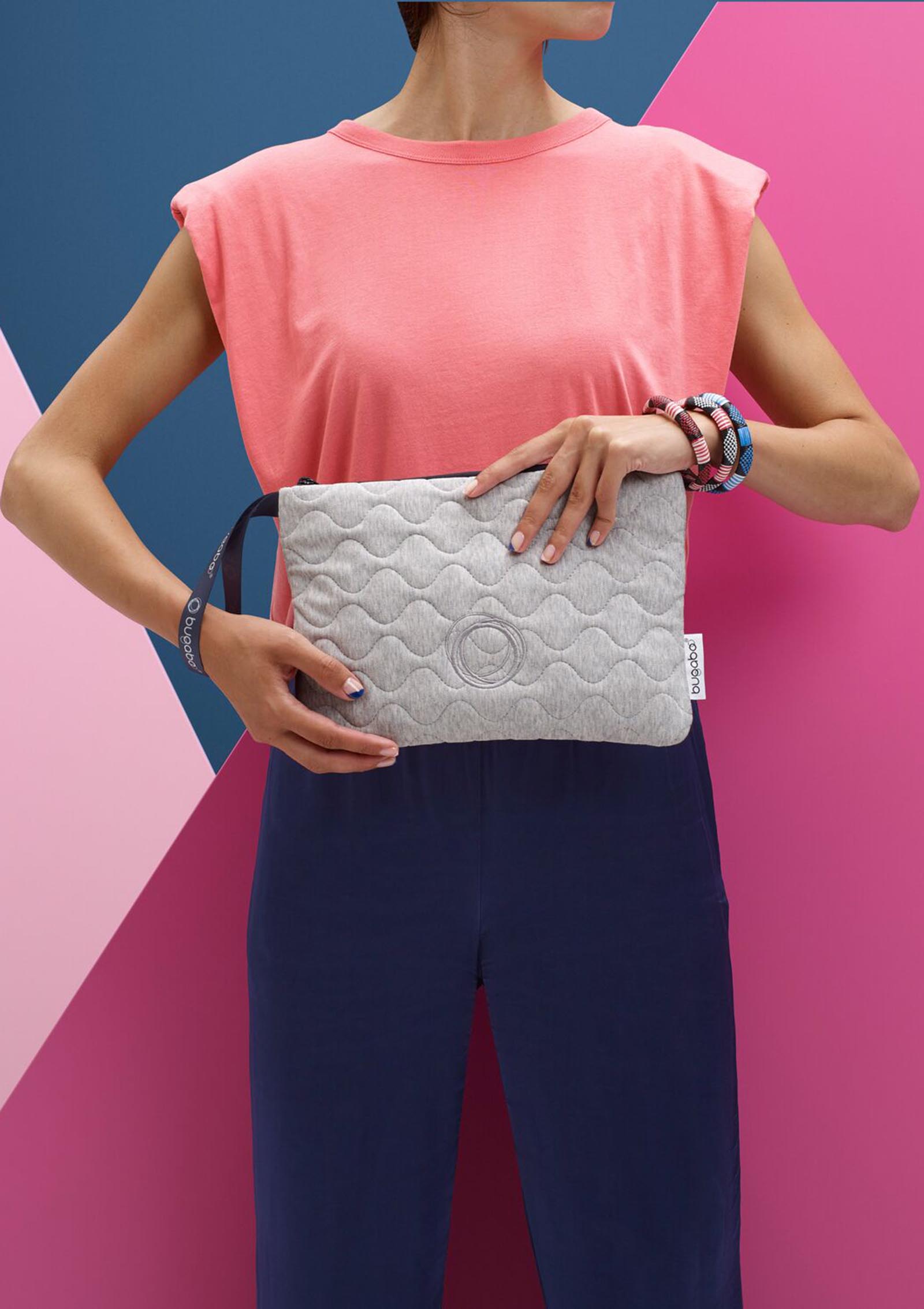 bugaboo Wickel Clutch Light Grey melange