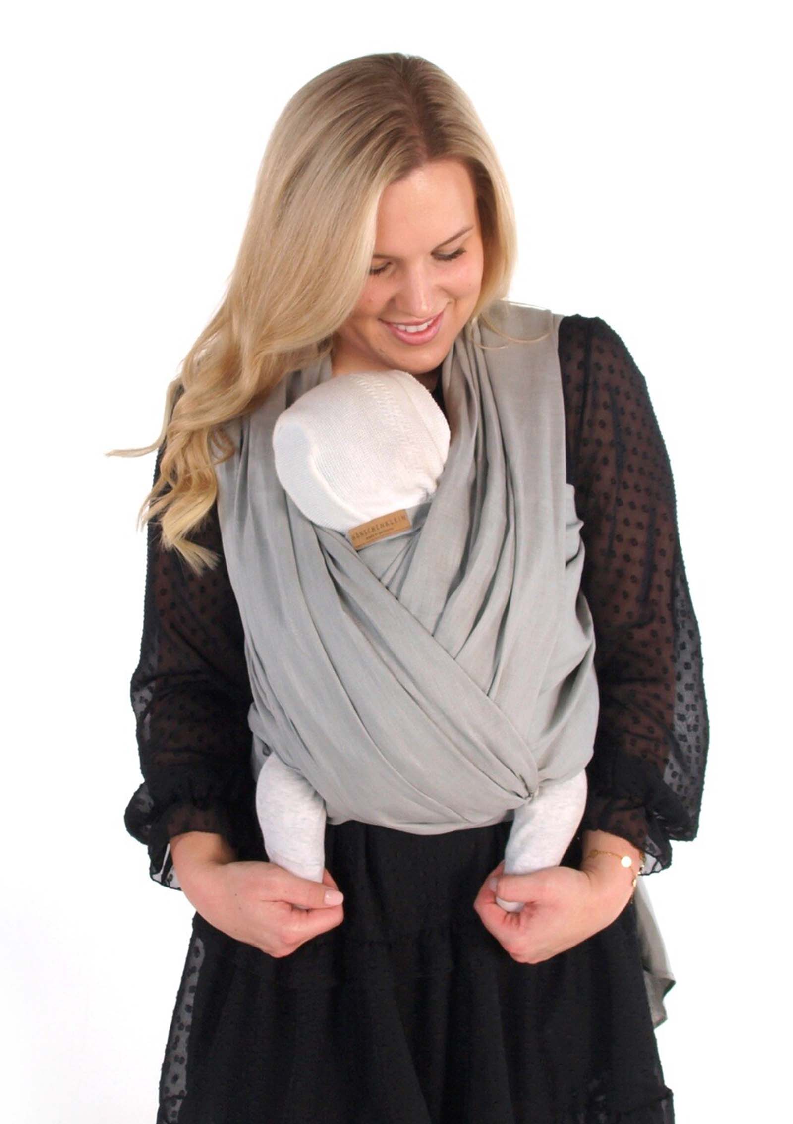 HänschenKlein Leinentragetuch 'Ash' hellgrau